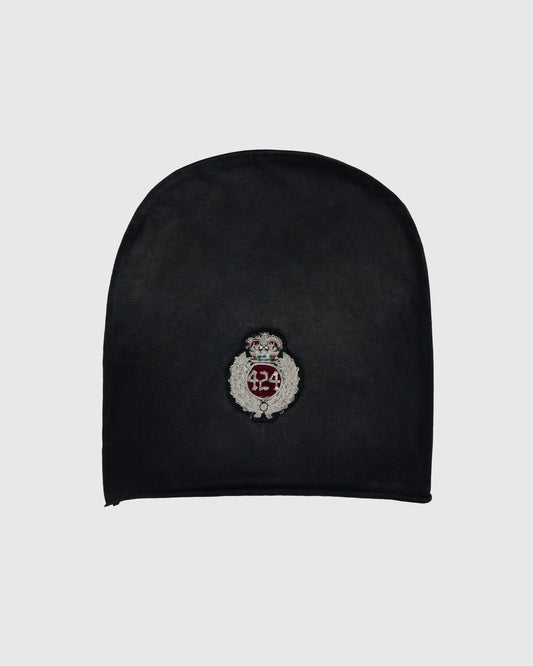 CREST BEANIE JERSEY IN VINTAGE BLACK