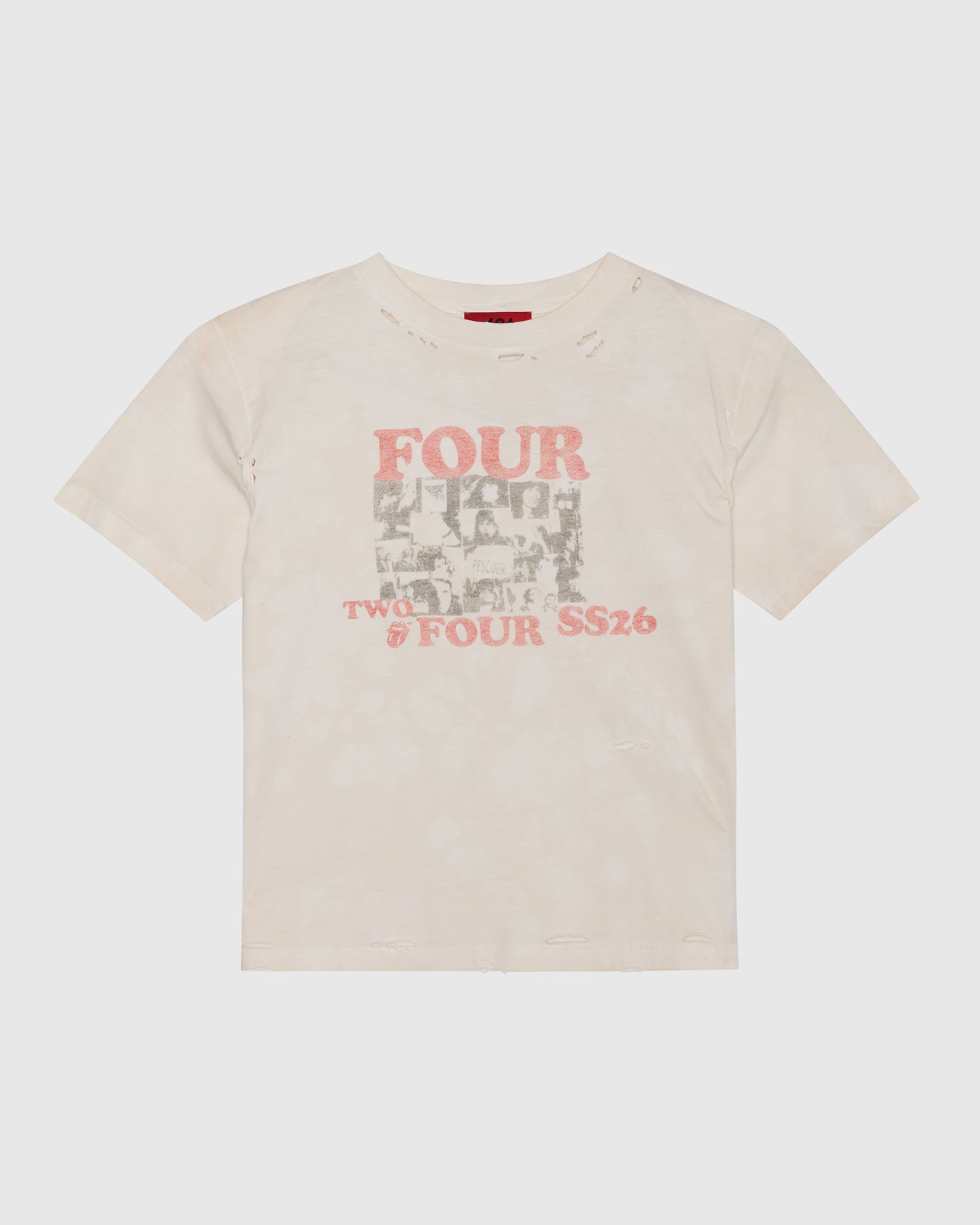 COLLAGE ROLLING STONES TEE - SALT WHITE