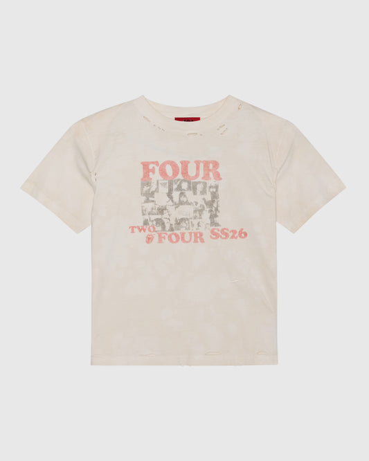 COLLAGE ROLLING STONES TEE - SALT WHITE