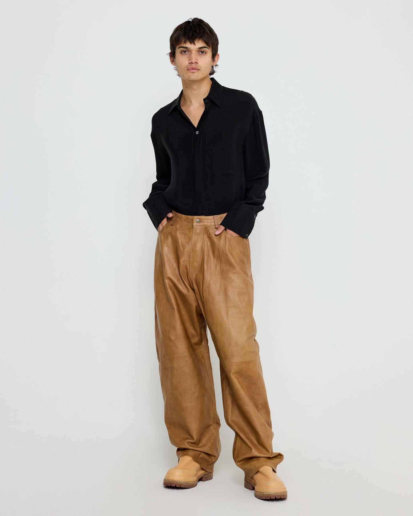 Big Daddy Leather Pant Ocra