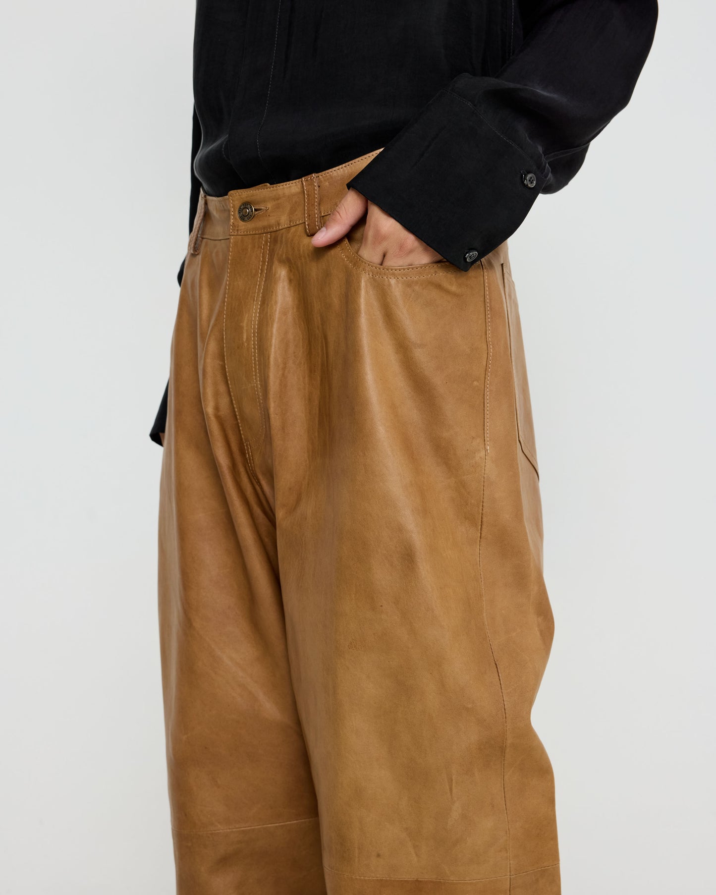 Big Daddy Leather Pant Ocra