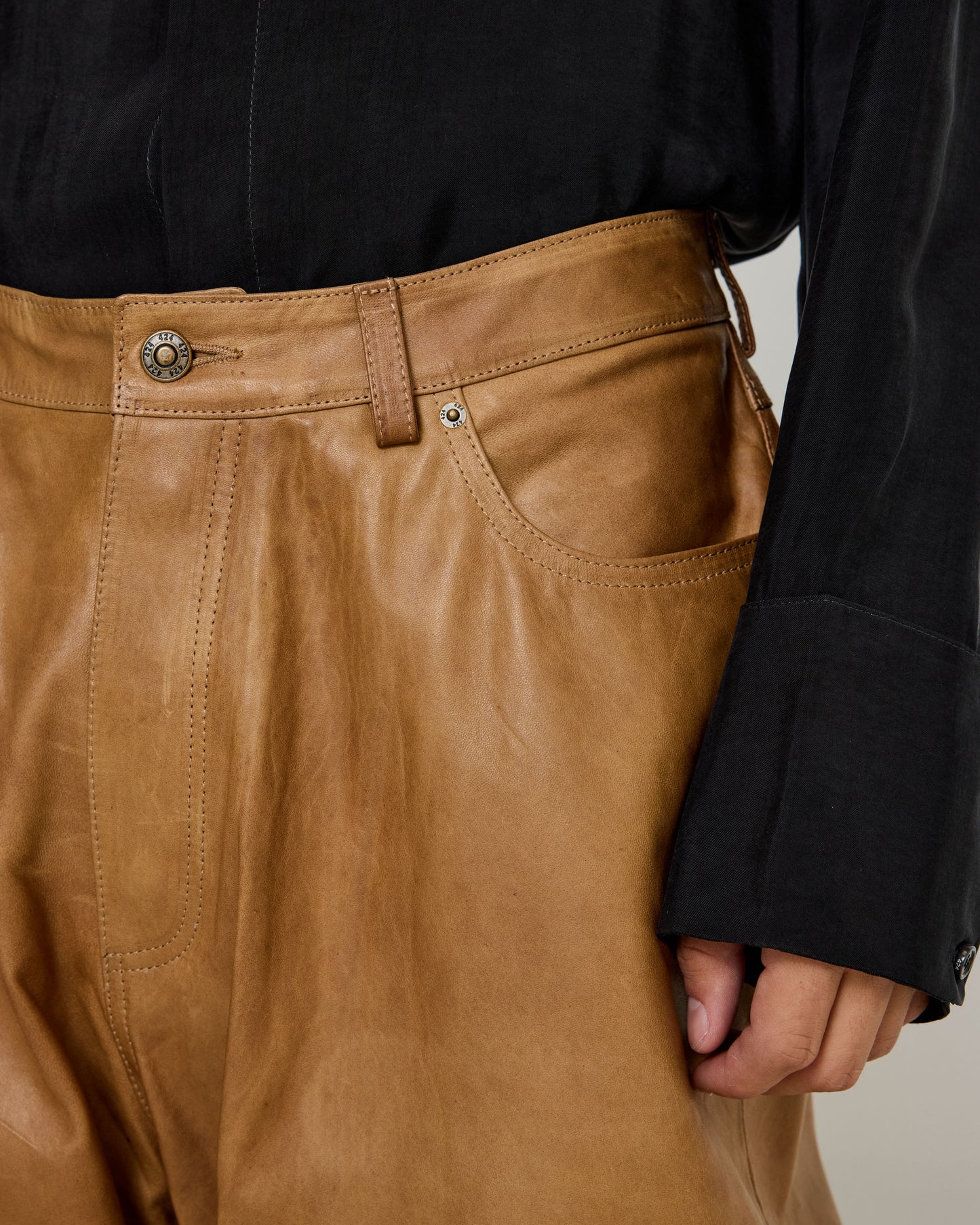 Big Daddy Leather Pant Ocra