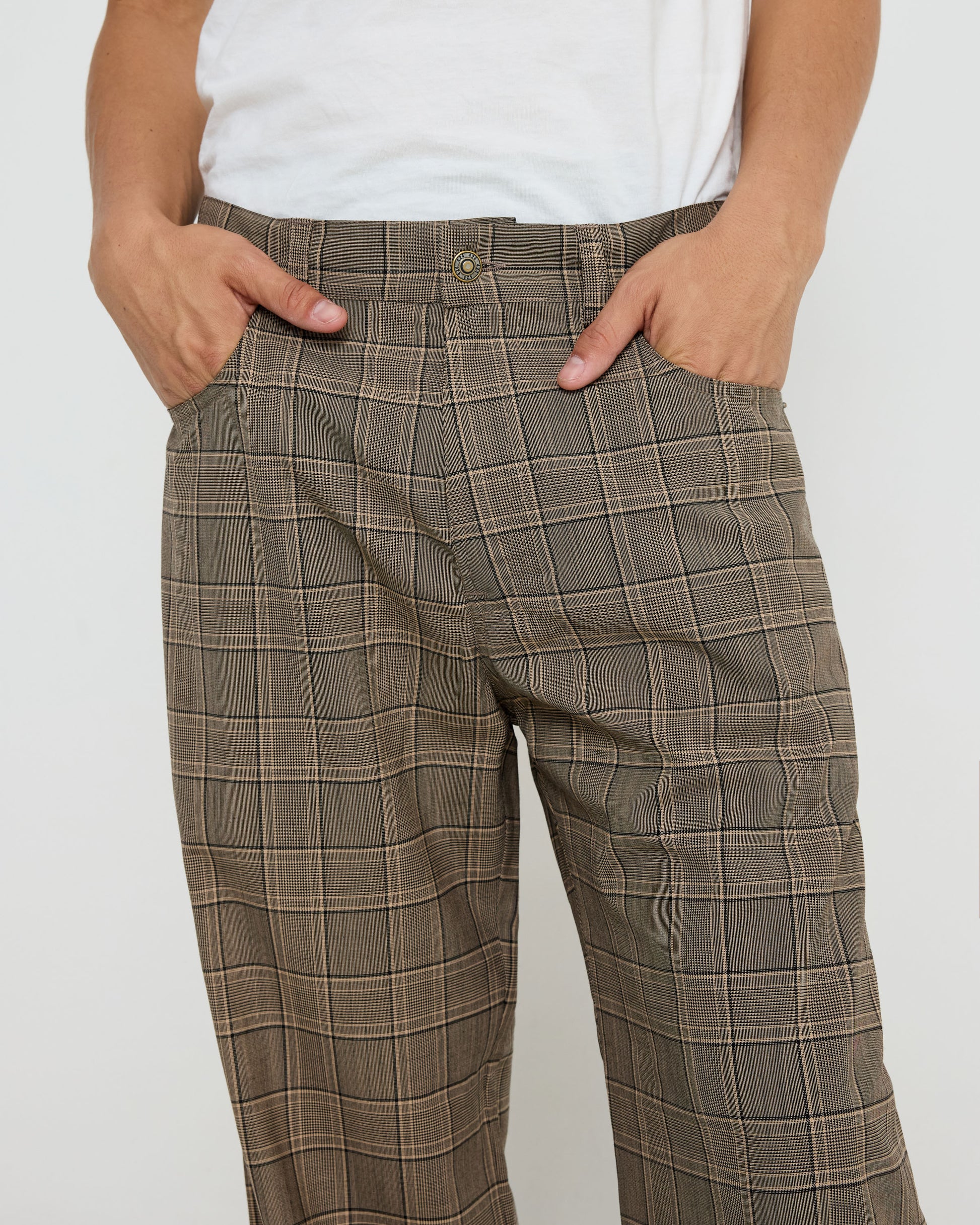 Tailored Loose Fivepocket Brown Check