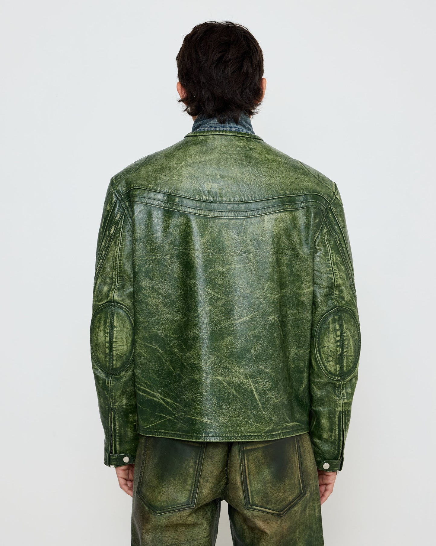 Tokyo Leather Jacket Forest Green