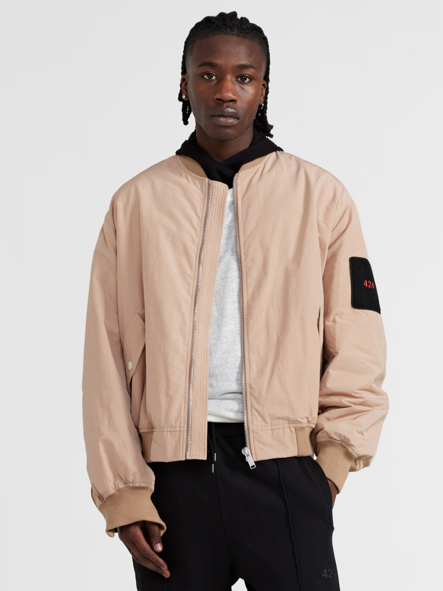 BEIGE BOMBER JACKET