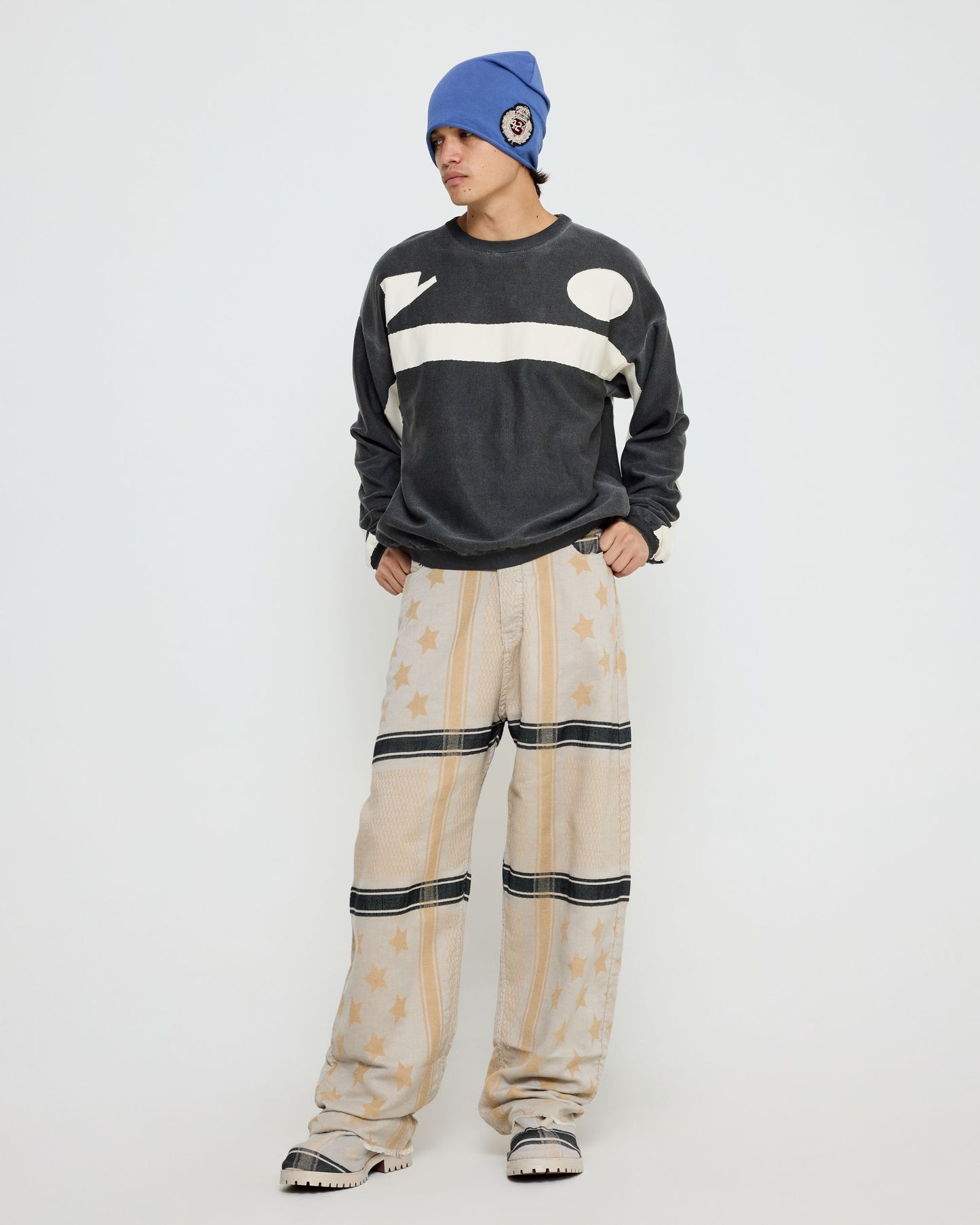 SOCCER KNIT BLACK VINTAGE DYING