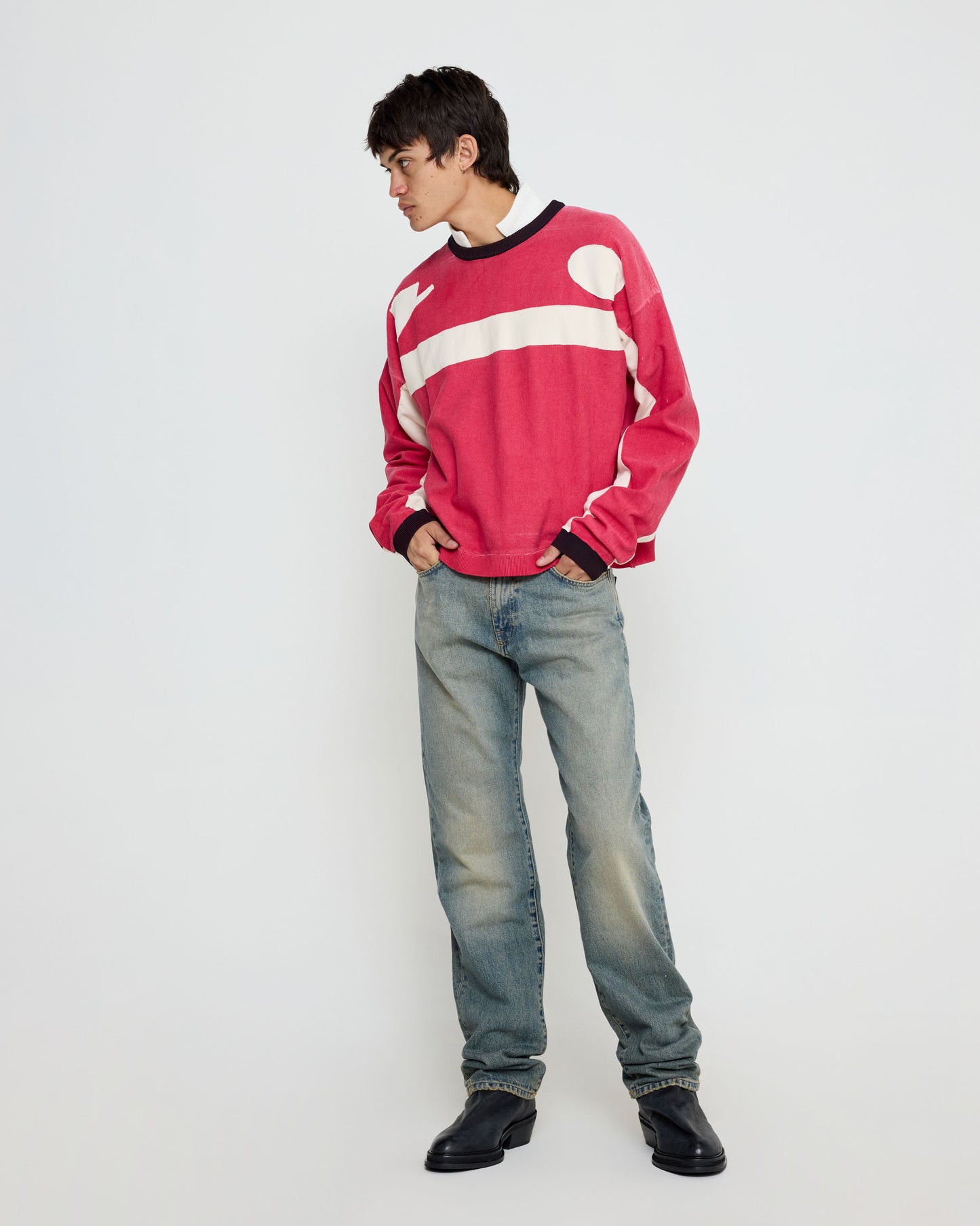 SOCCER KNIT RED VINTAGE DYING