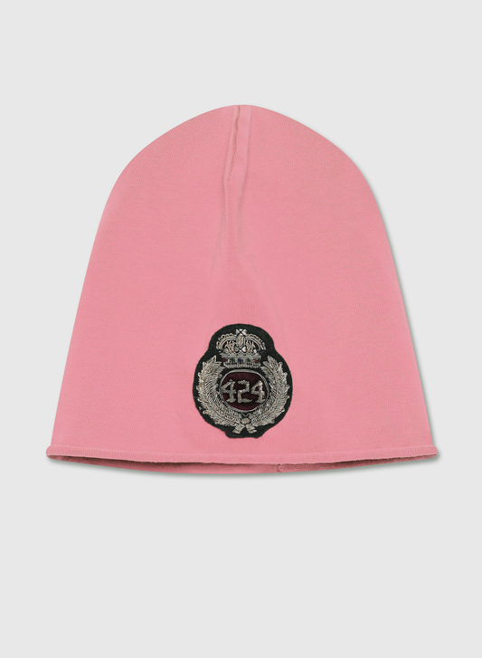 JERSEY BEANIE PATCH VINTAGE PINK