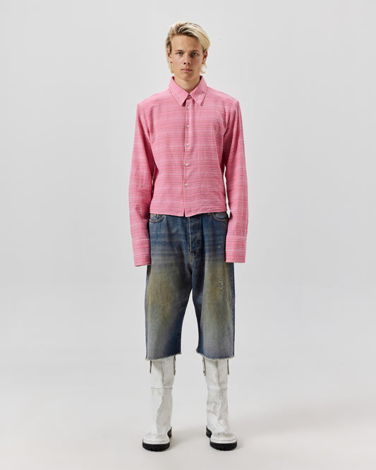 CROPPED FLANNEL - PINK