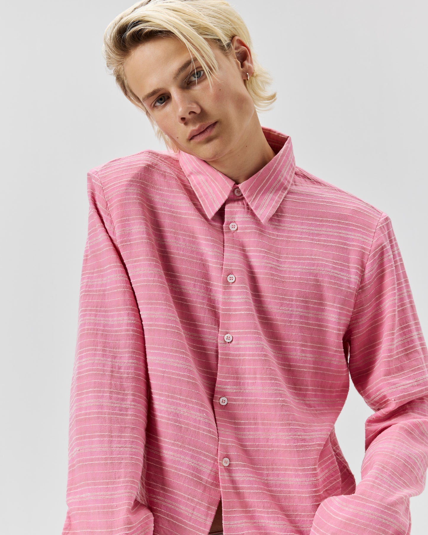 CROPPED FLANNEL - PINK
