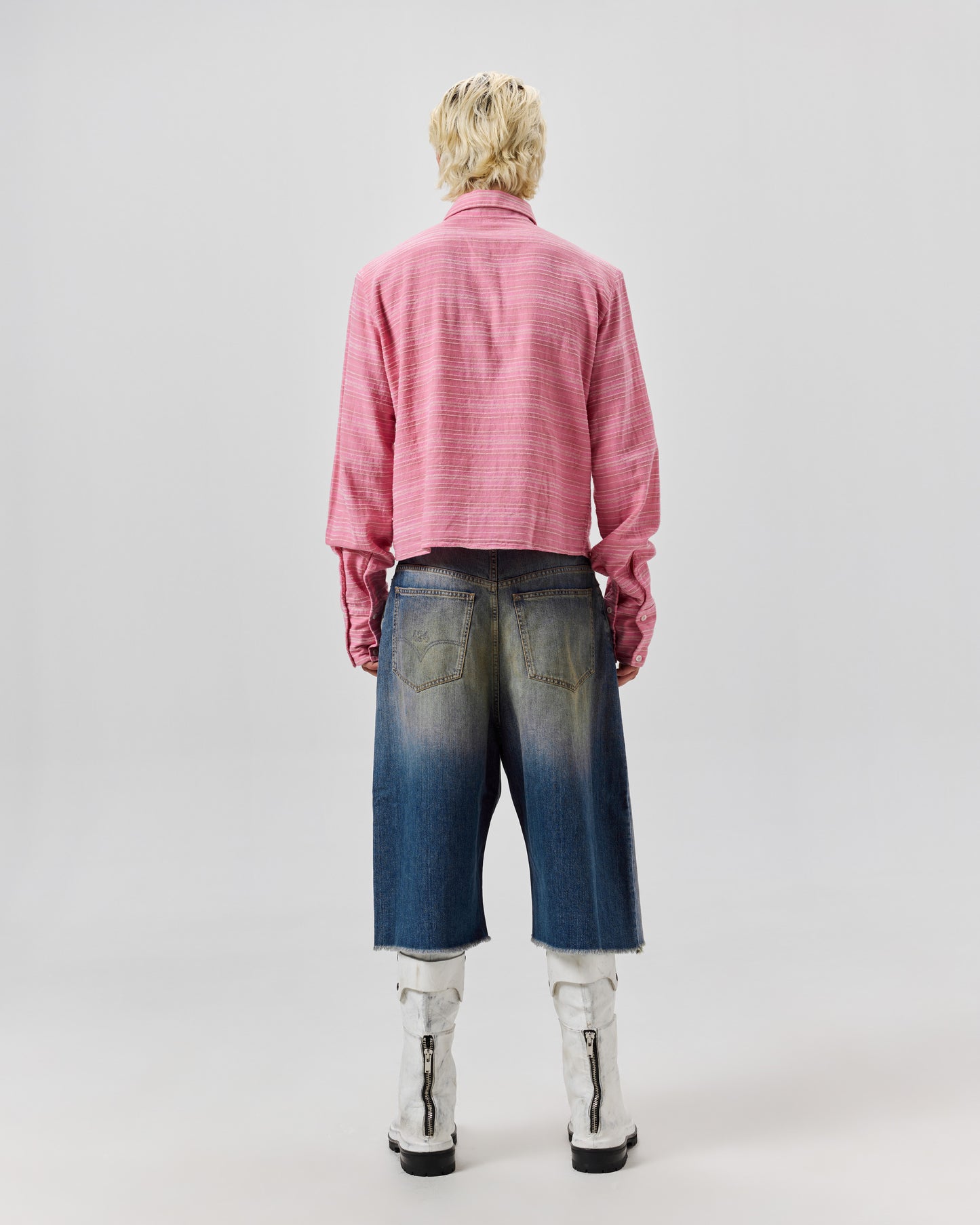 CROPPED FLANNEL - PINK