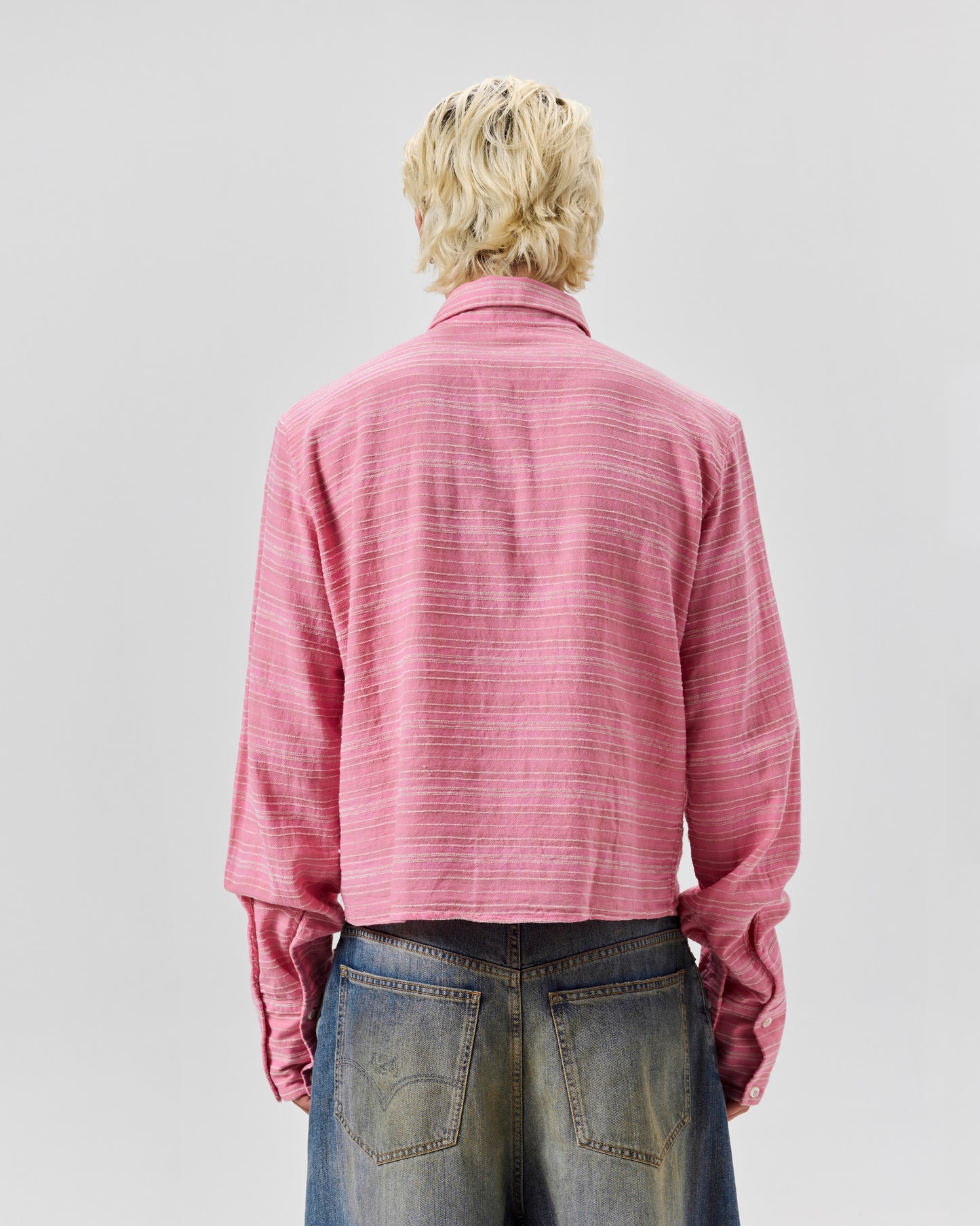 CROPPED FLANNEL - PINK