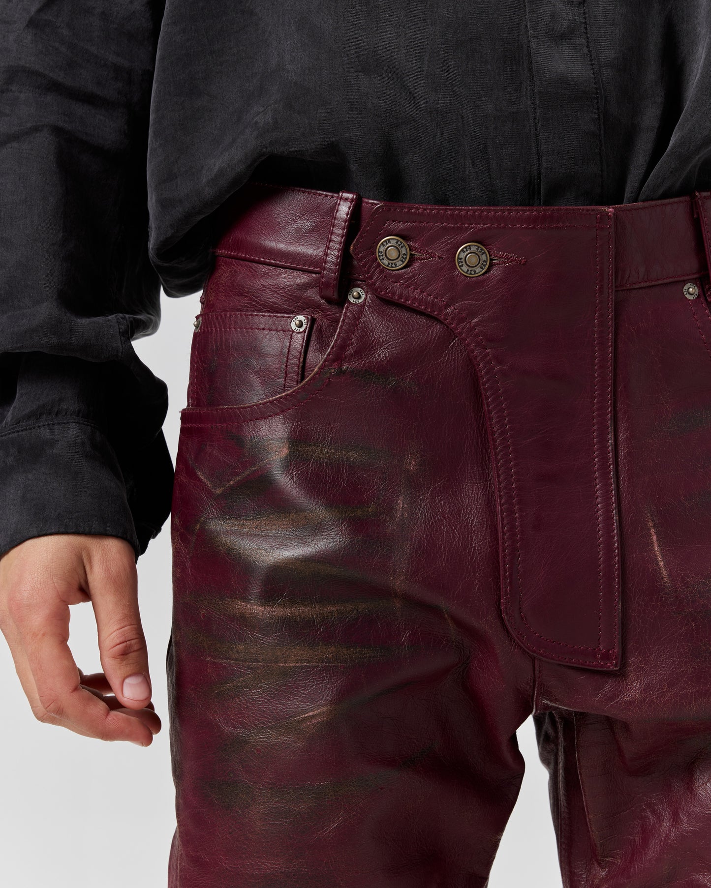 MOTO PANT - PIGEON BLOOD