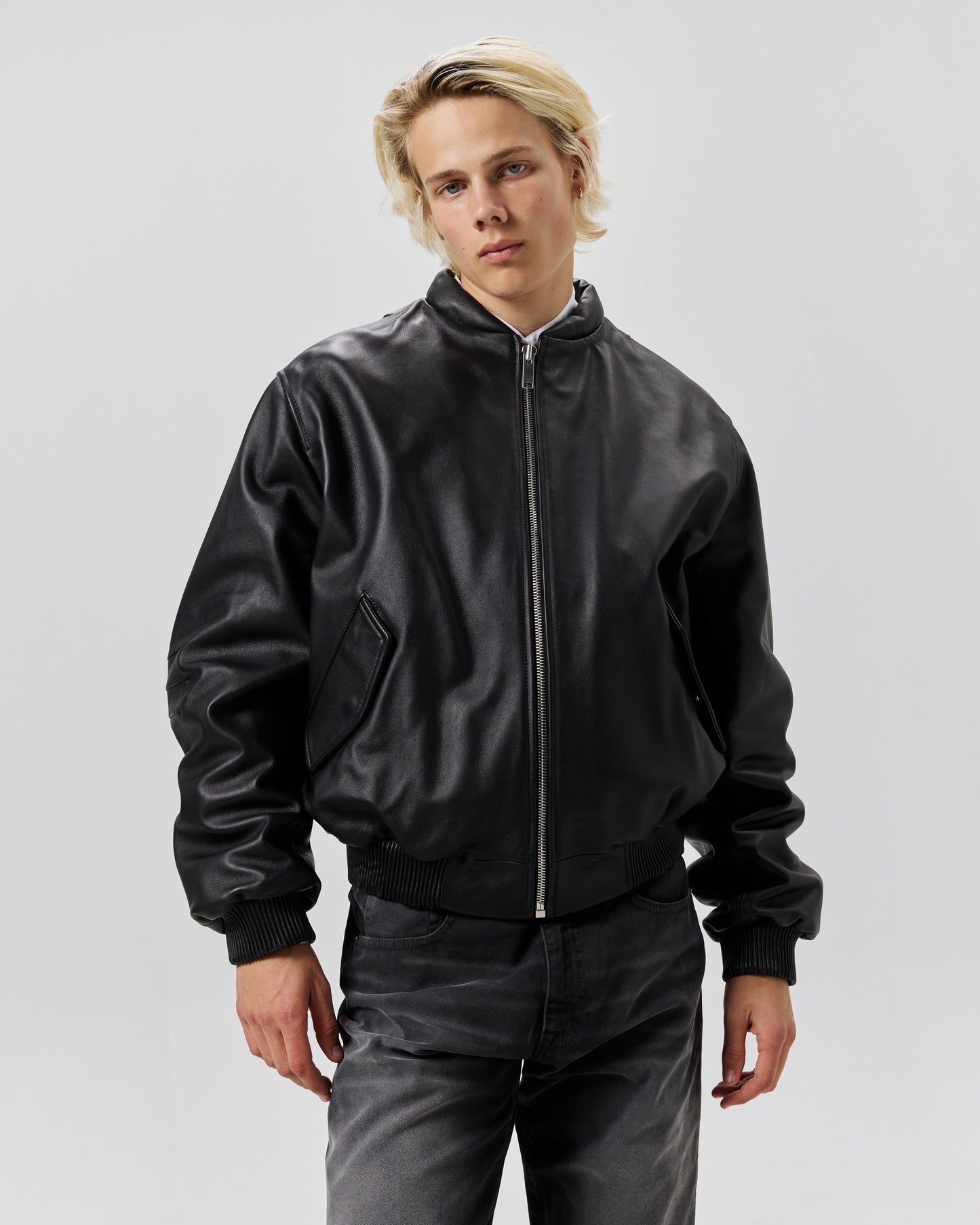 NEW 424 LEATHER BOMBER - NERA