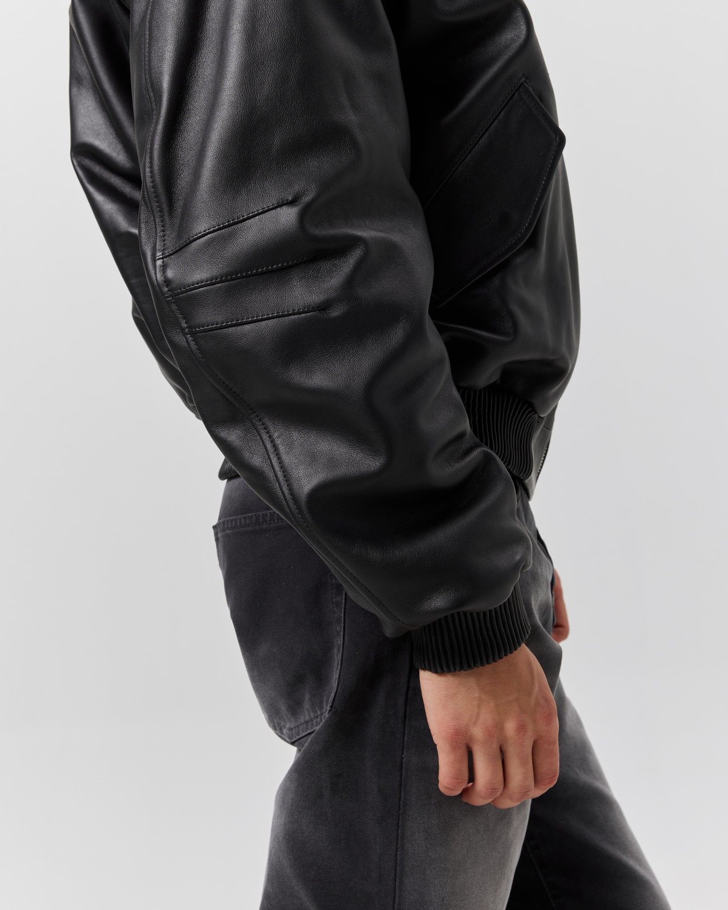 NEW 424 LEATHER BOMBER - NERA