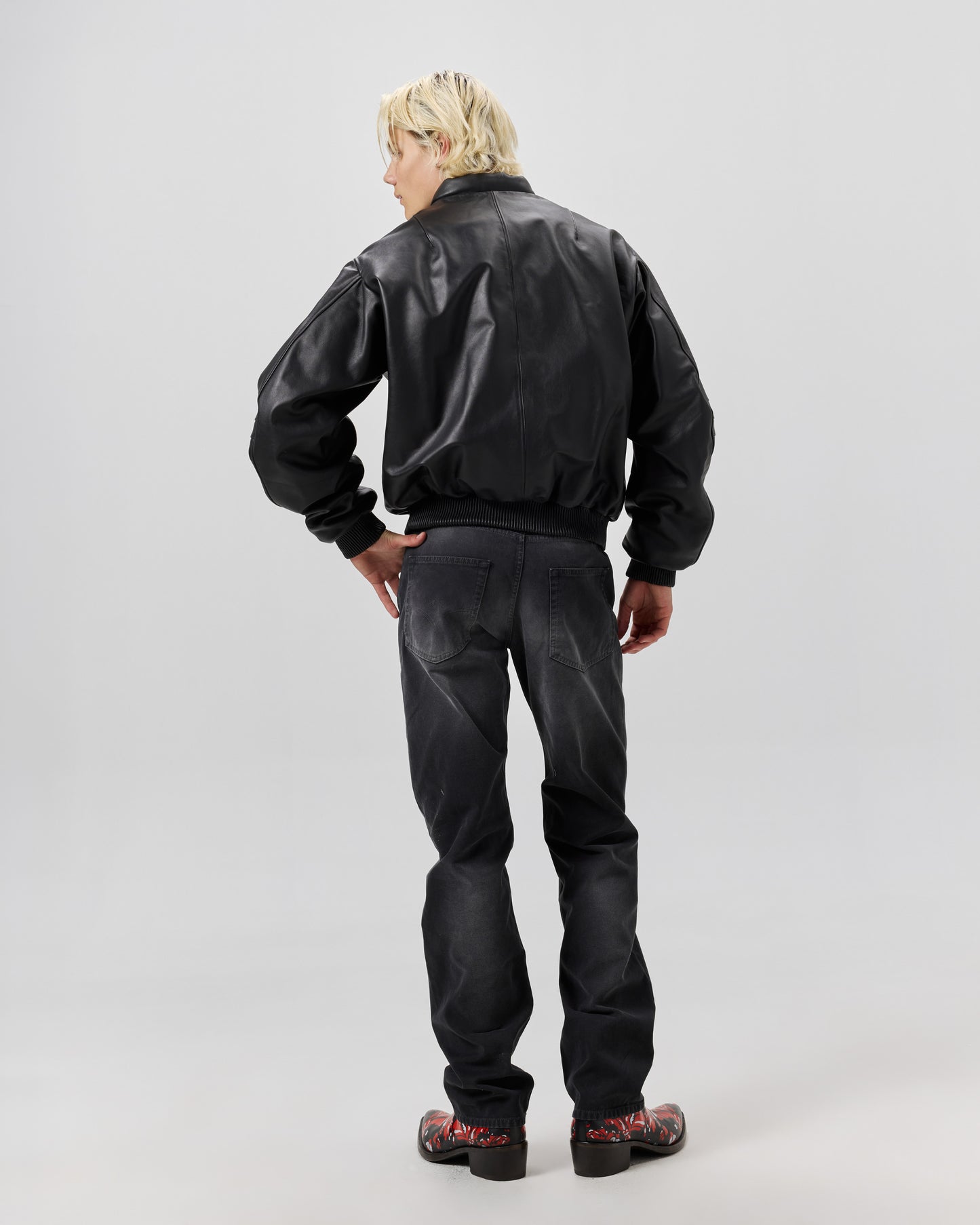 NEW 424 LEATHER BOMBER - NERA