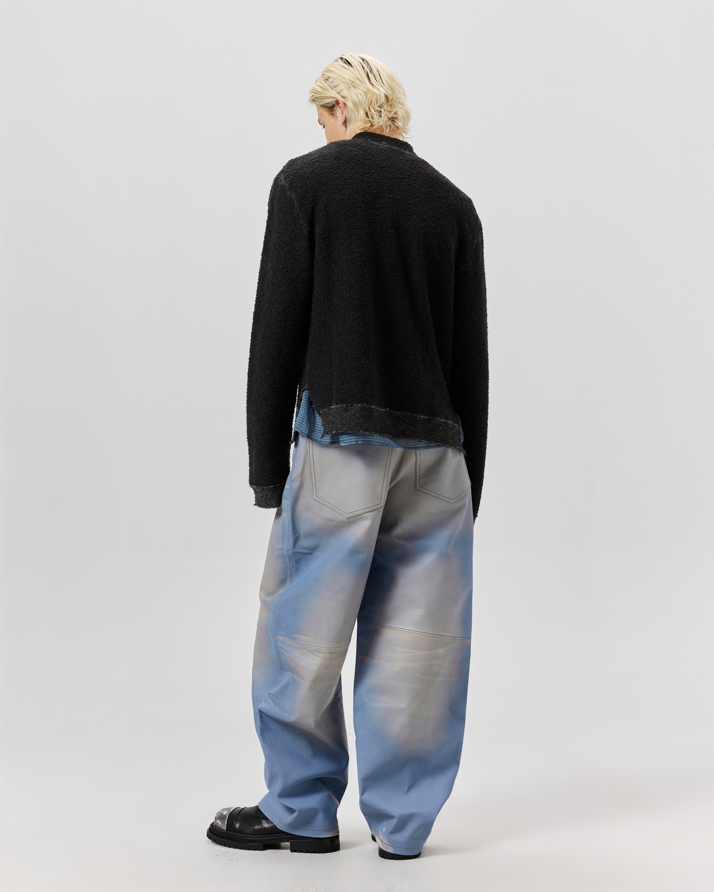 BIG DADDY - LEATHER DENIM BLEACHED