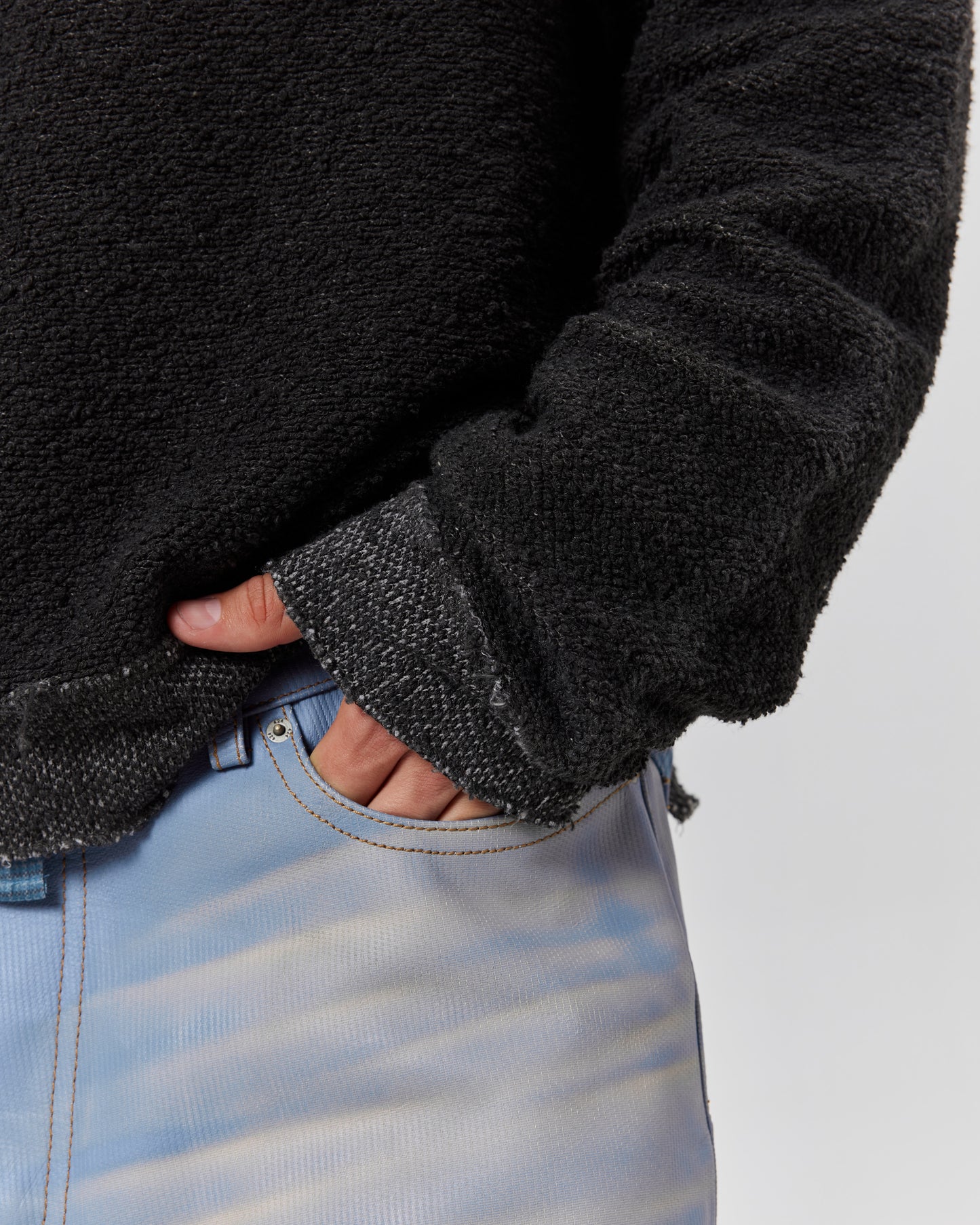 BIG DADDY - LEATHER DENIM BLEACHED
