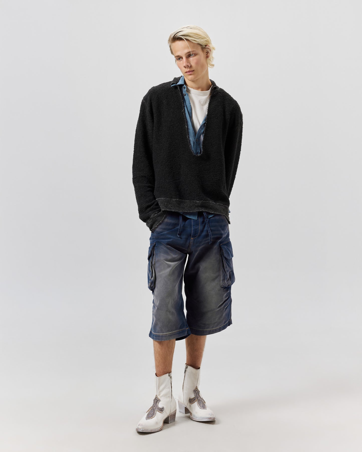 CAMO BERMUDAS - INDACO DENIM