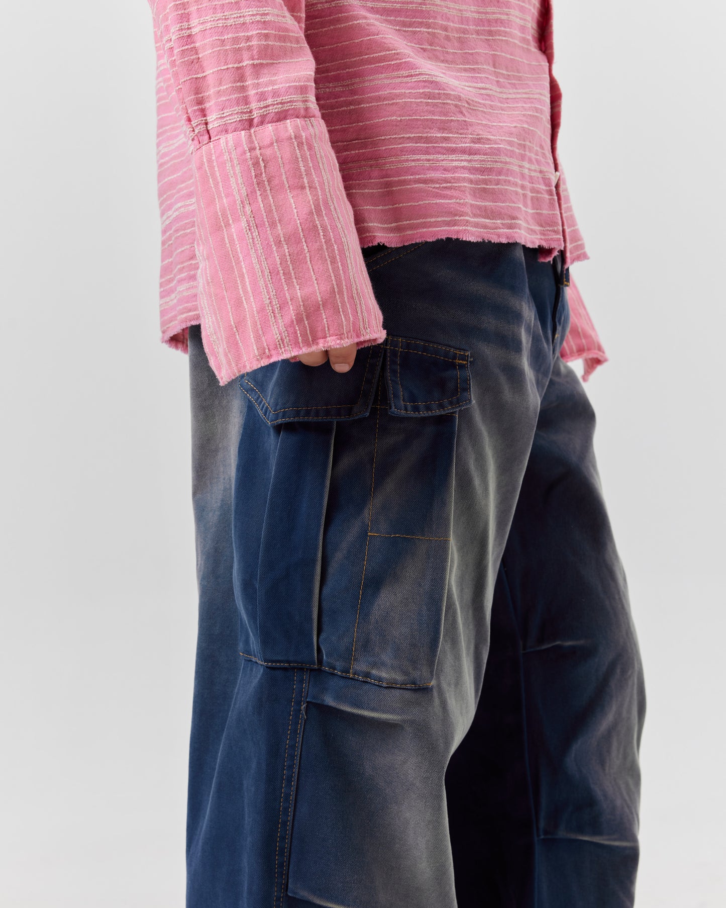 CARGO PANTS - INDACO DENIM