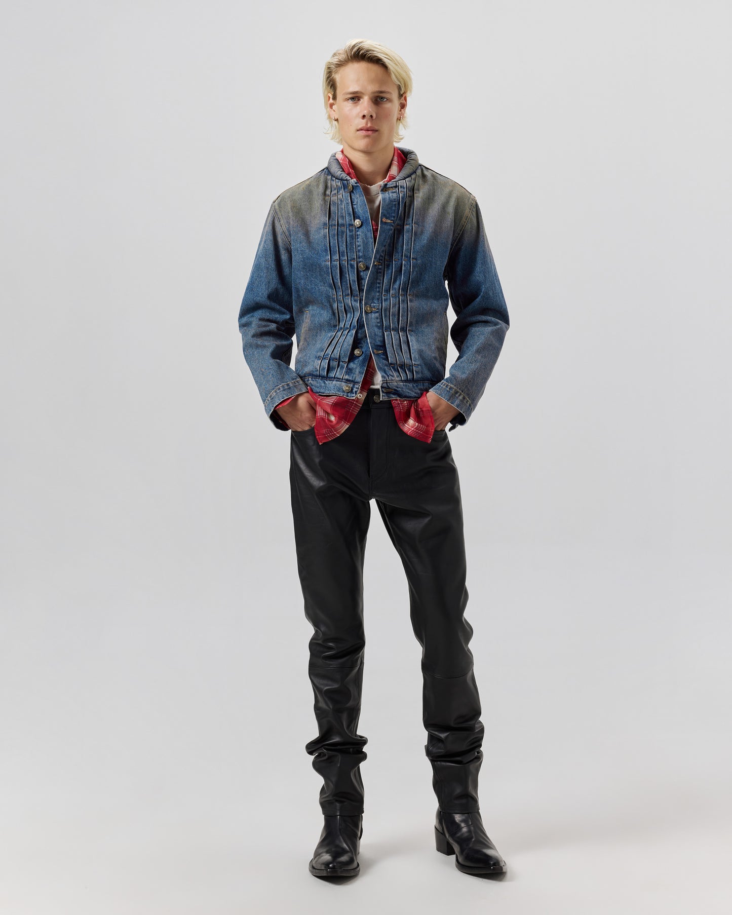 SKINNY LEATHER PANT - NERA