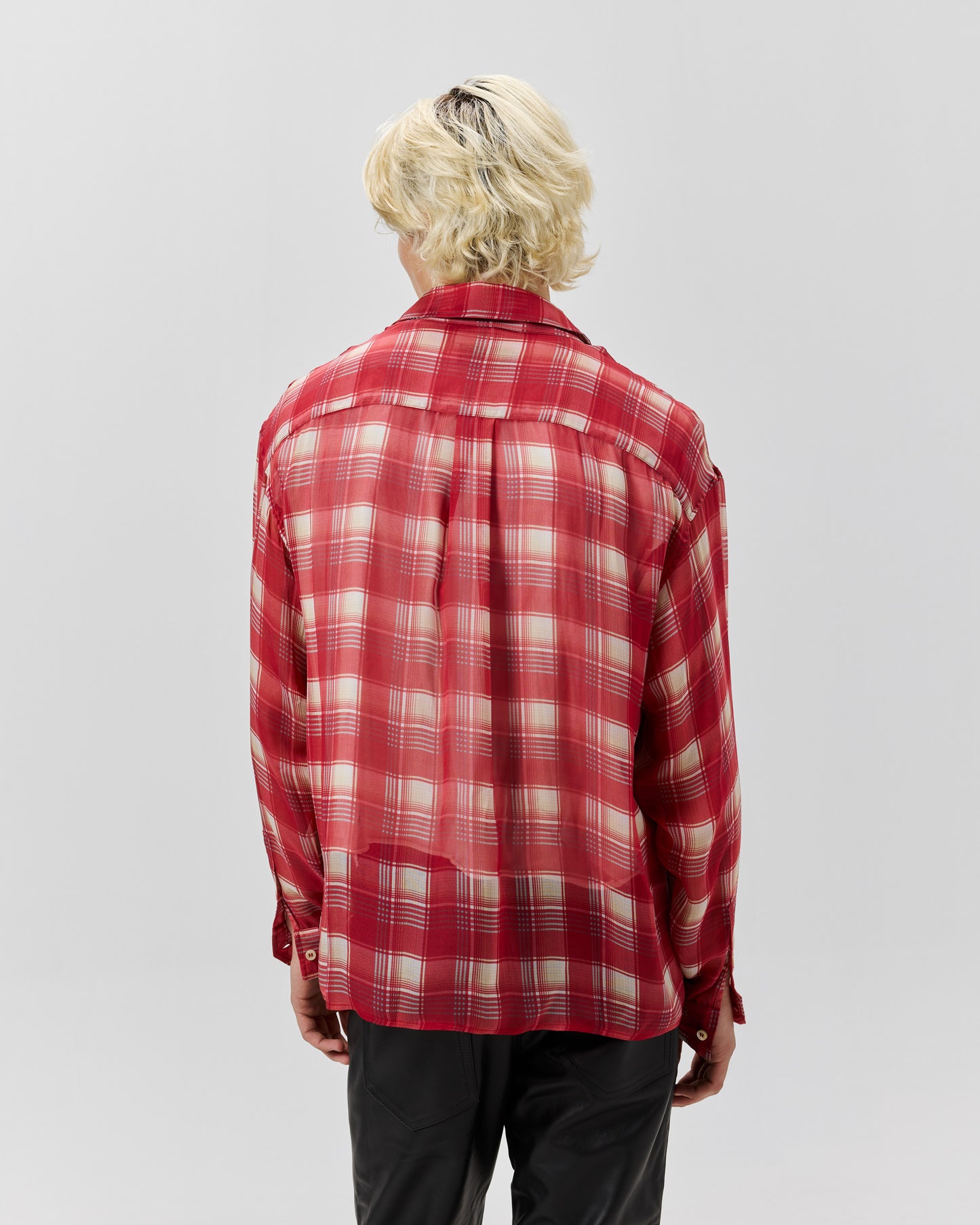 SILK SHIRT - RED CHECK
