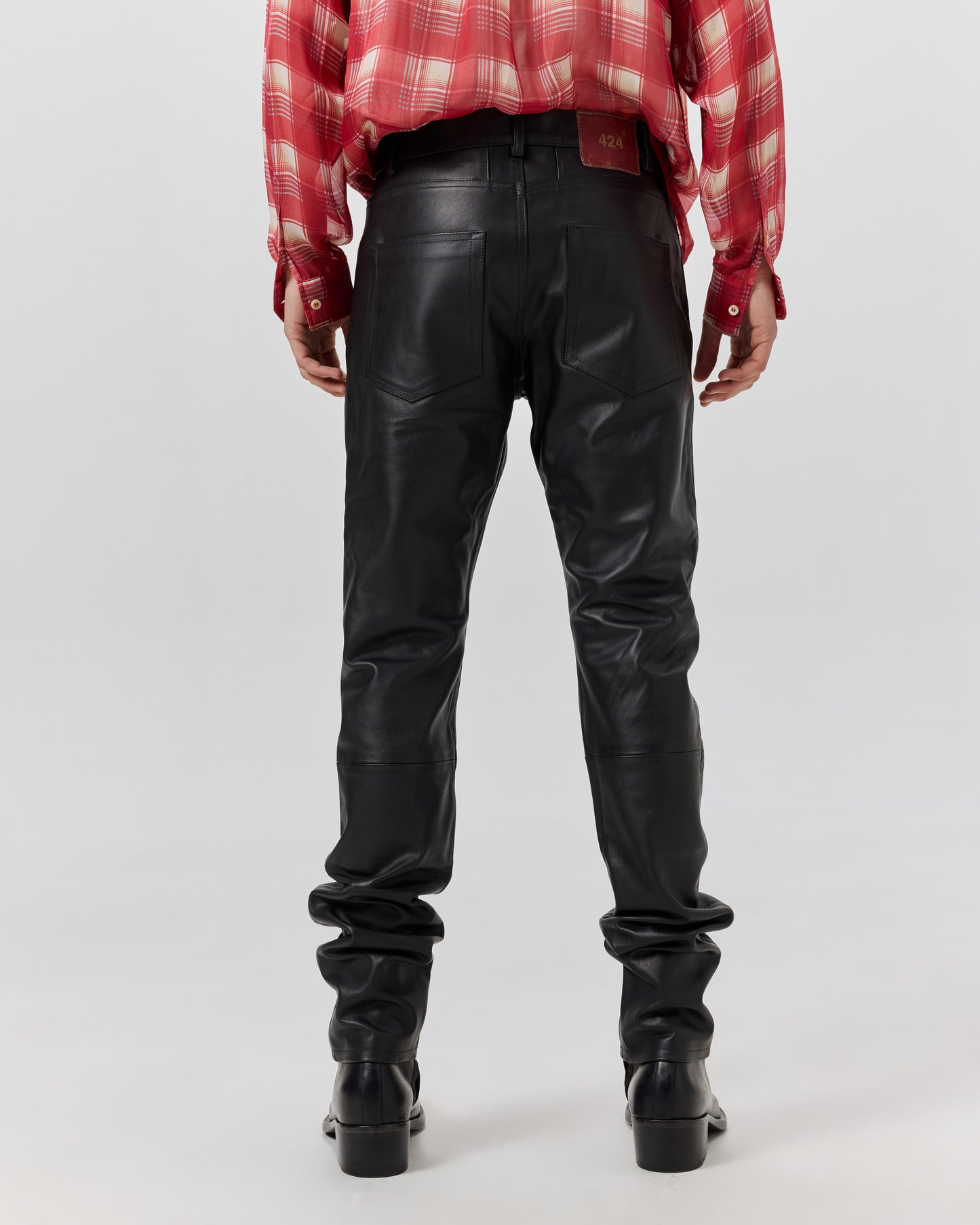 SKINNY LEATHER PANT - NERA