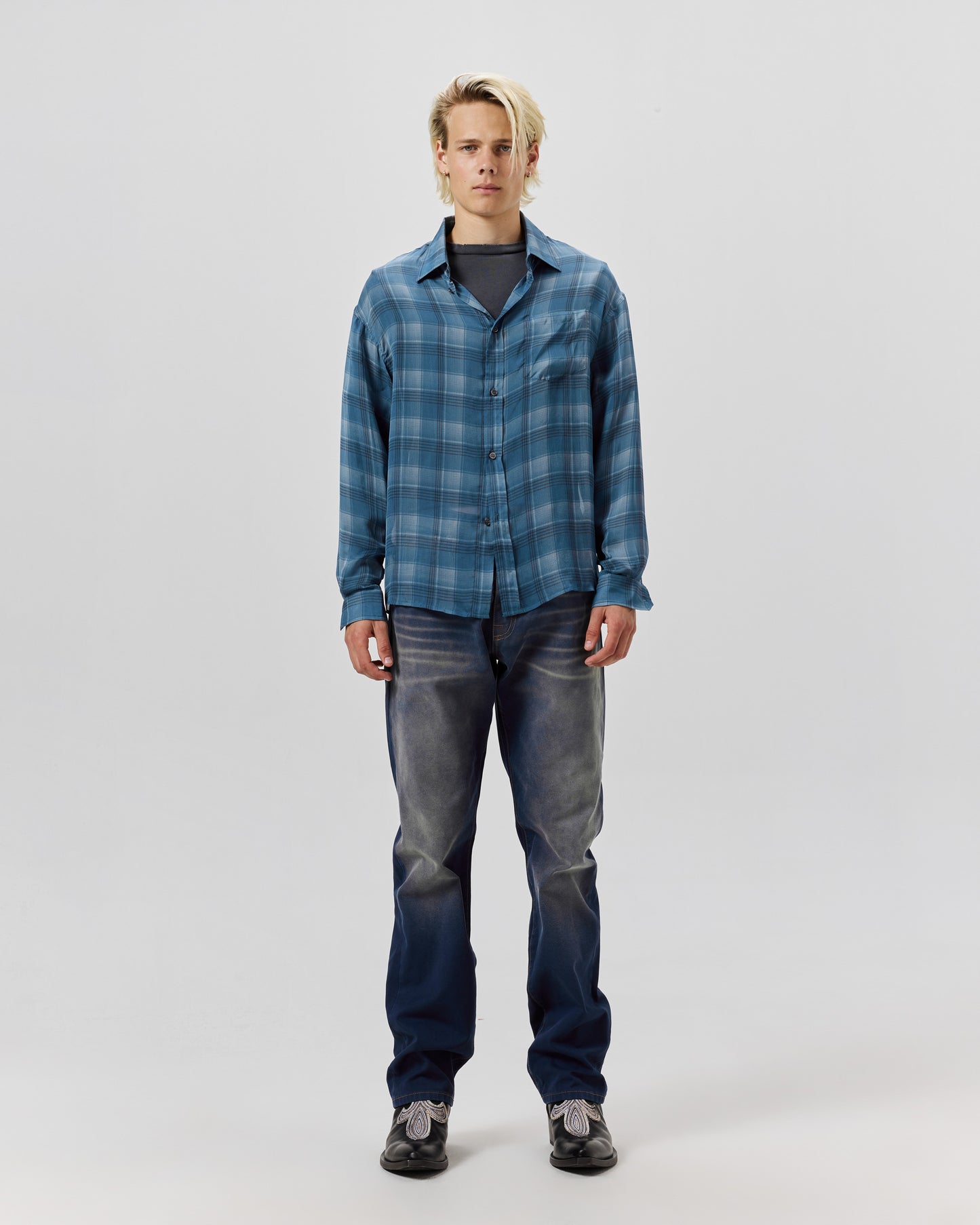 SILK SHIRT - AVIO CHECK