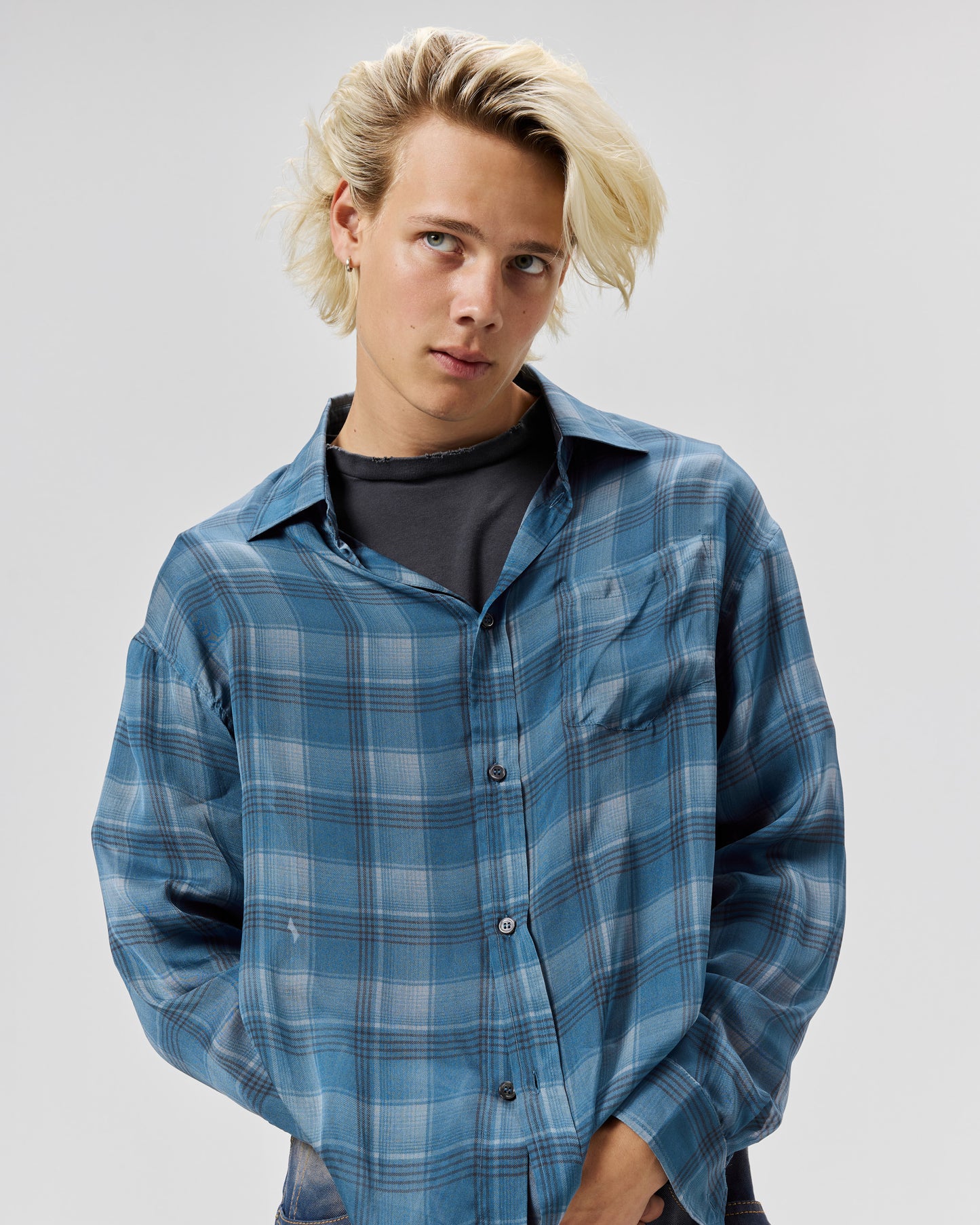 SILK SHIRT - AVIO CHECK