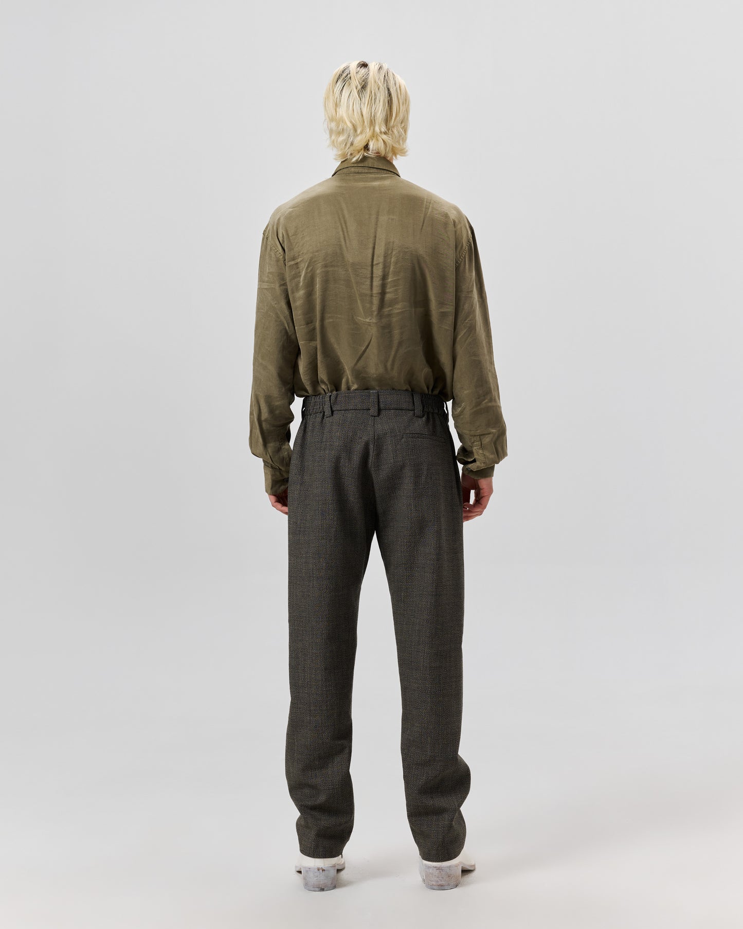 CUPRO SHIRT - OLIVE GREEN