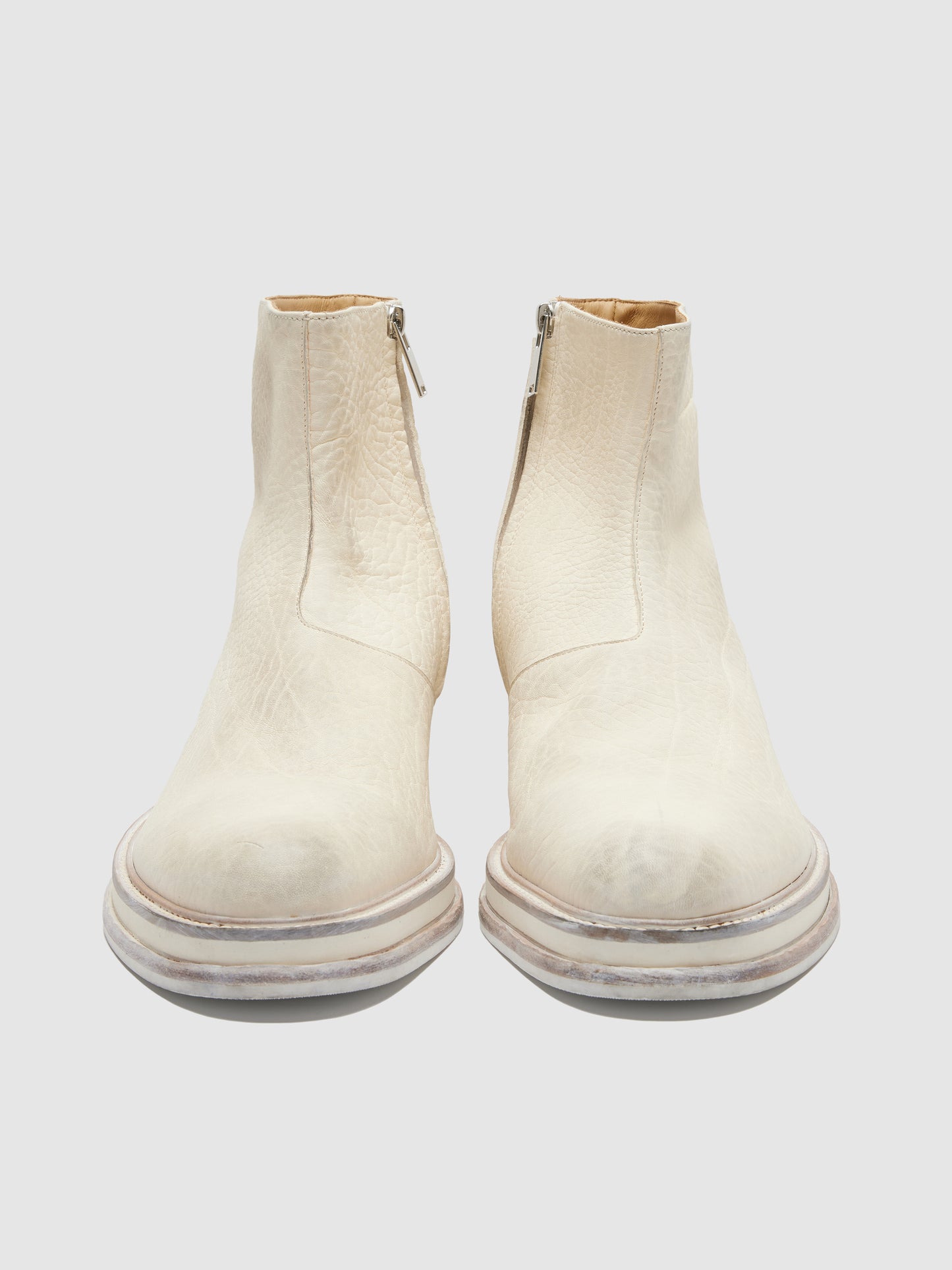 OFF WHITE COWBOY BOOTS WITH DIRTY WASHING
