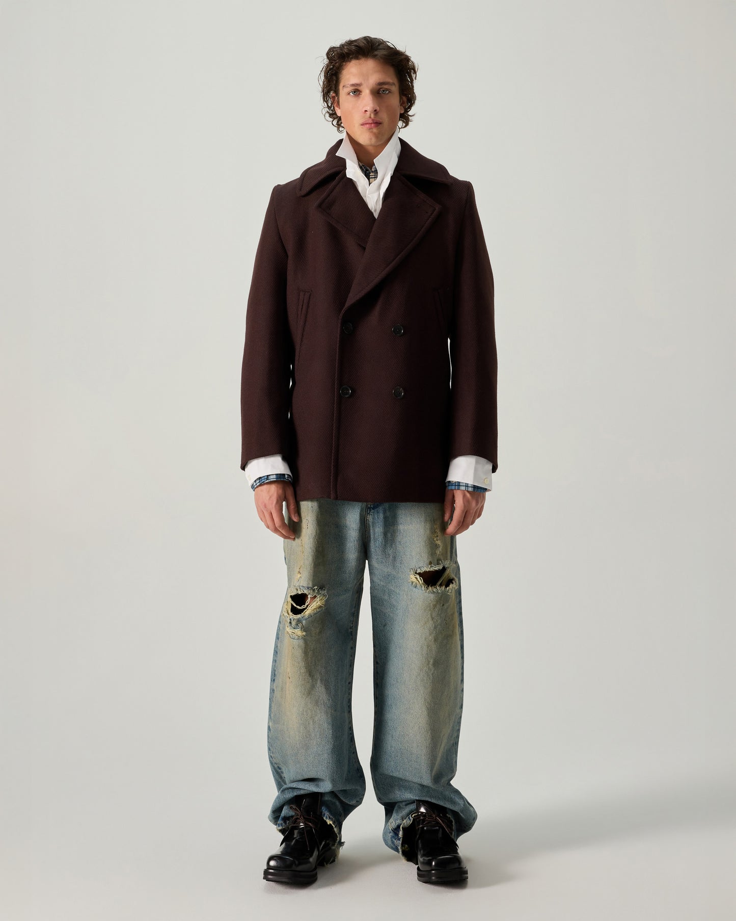 424 PEACOAT WOOL BATAVIA IN BROWN