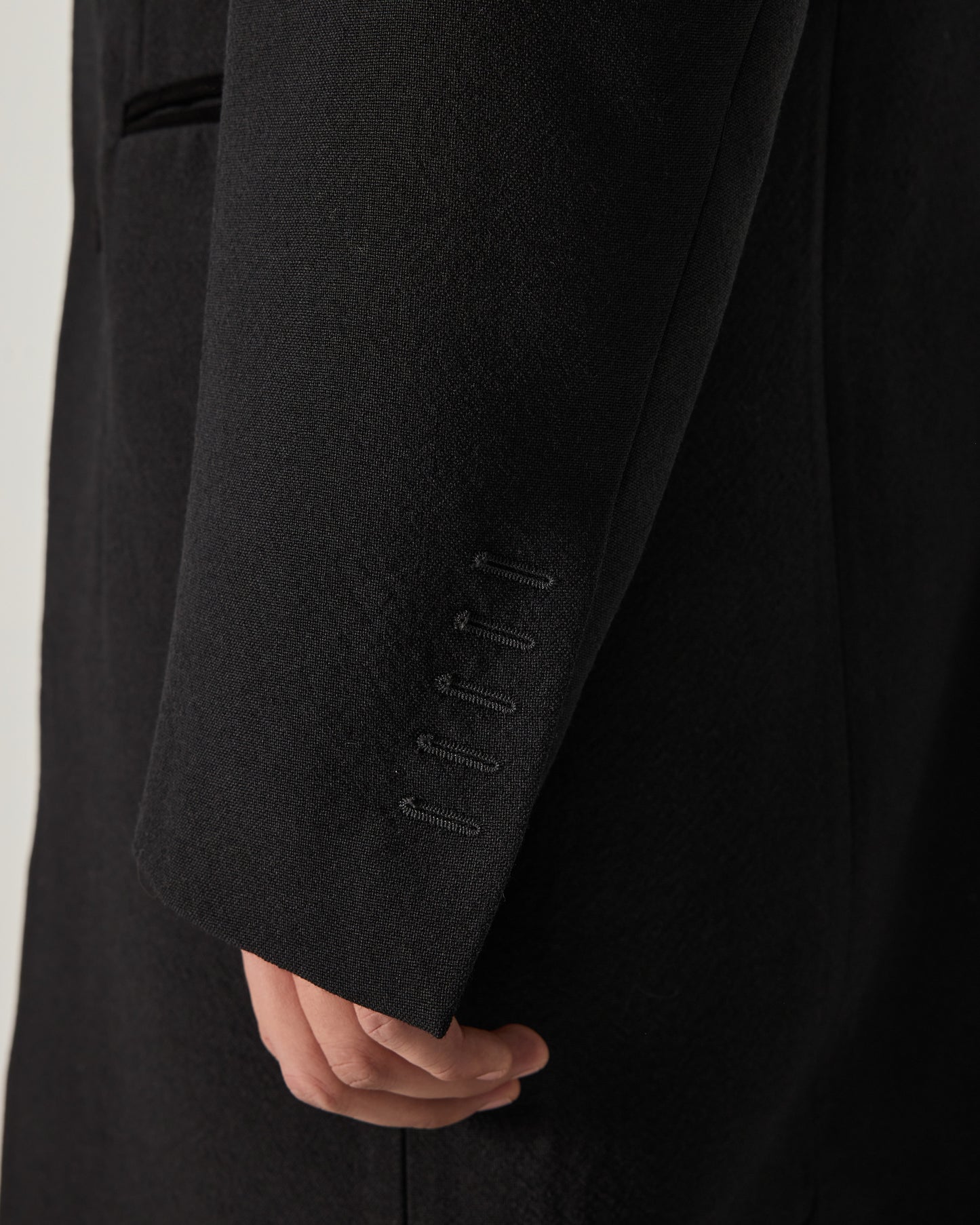 OVERCOAT HEAVY WOOL IN BLACK