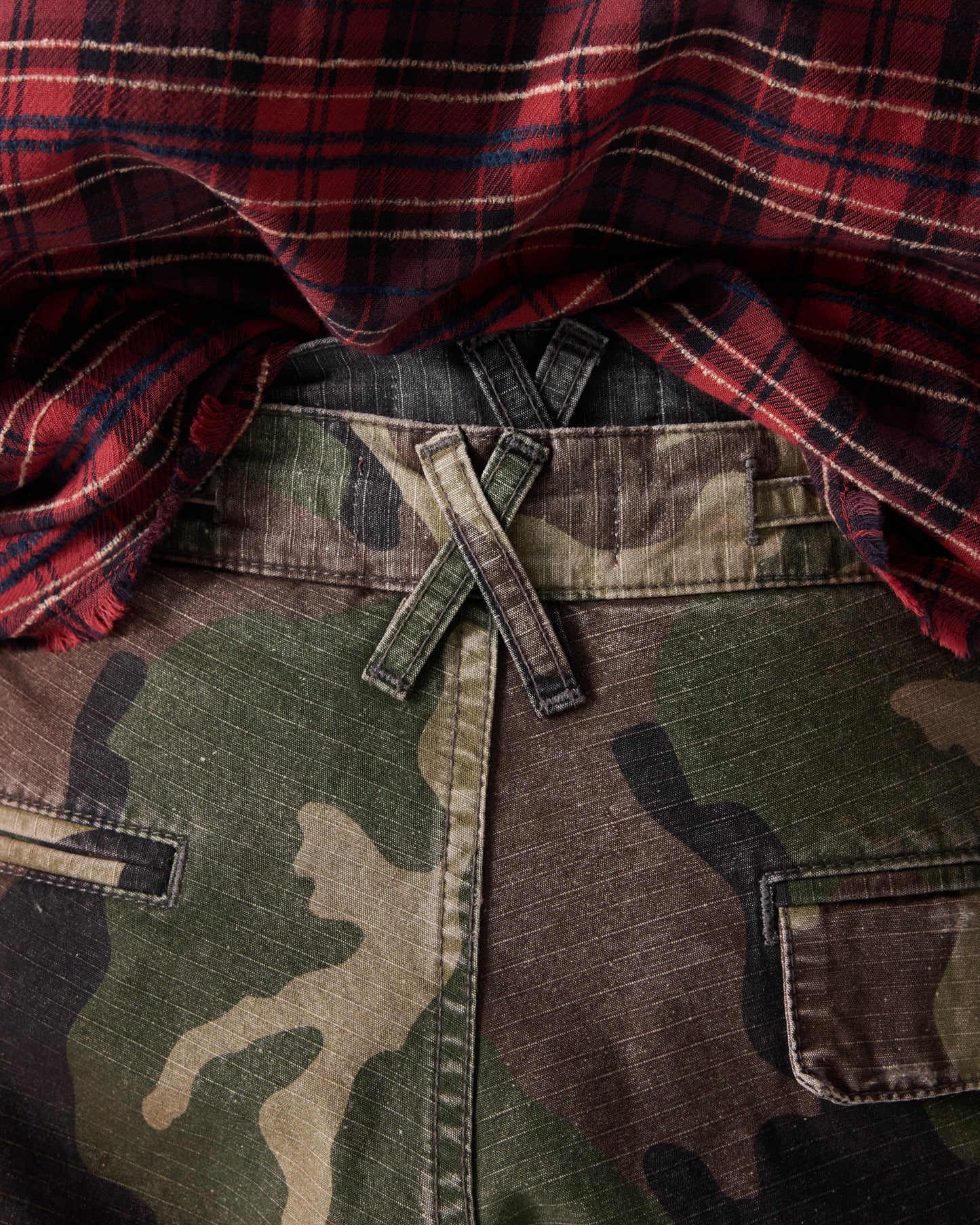 CARGO BERMUDAS DOUBLE FACED RIP STOP IN GREEN