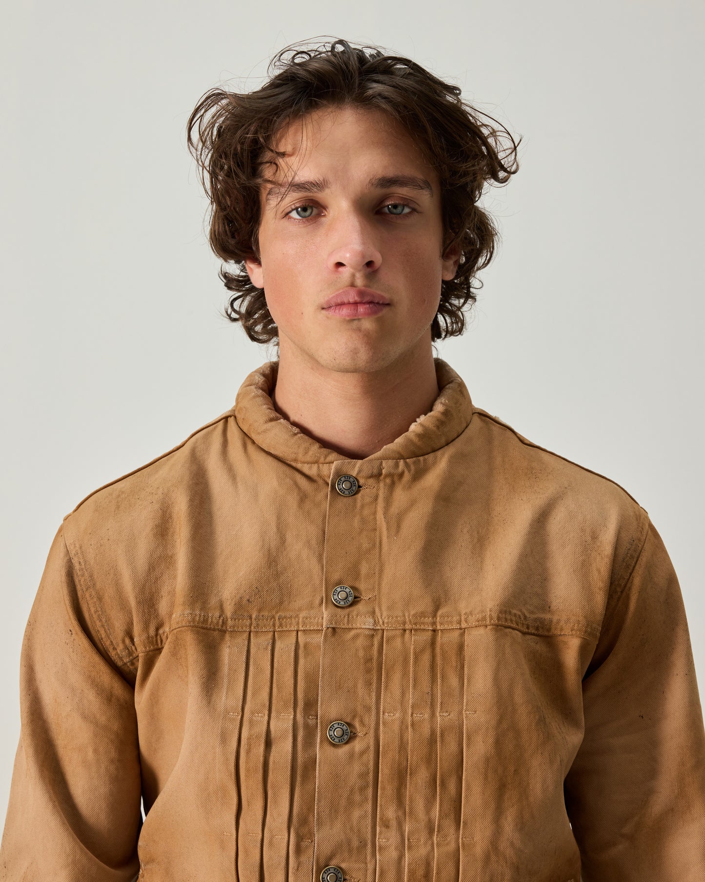 424 COLLECTION TRUCKER RAW CANVAS IN SAND