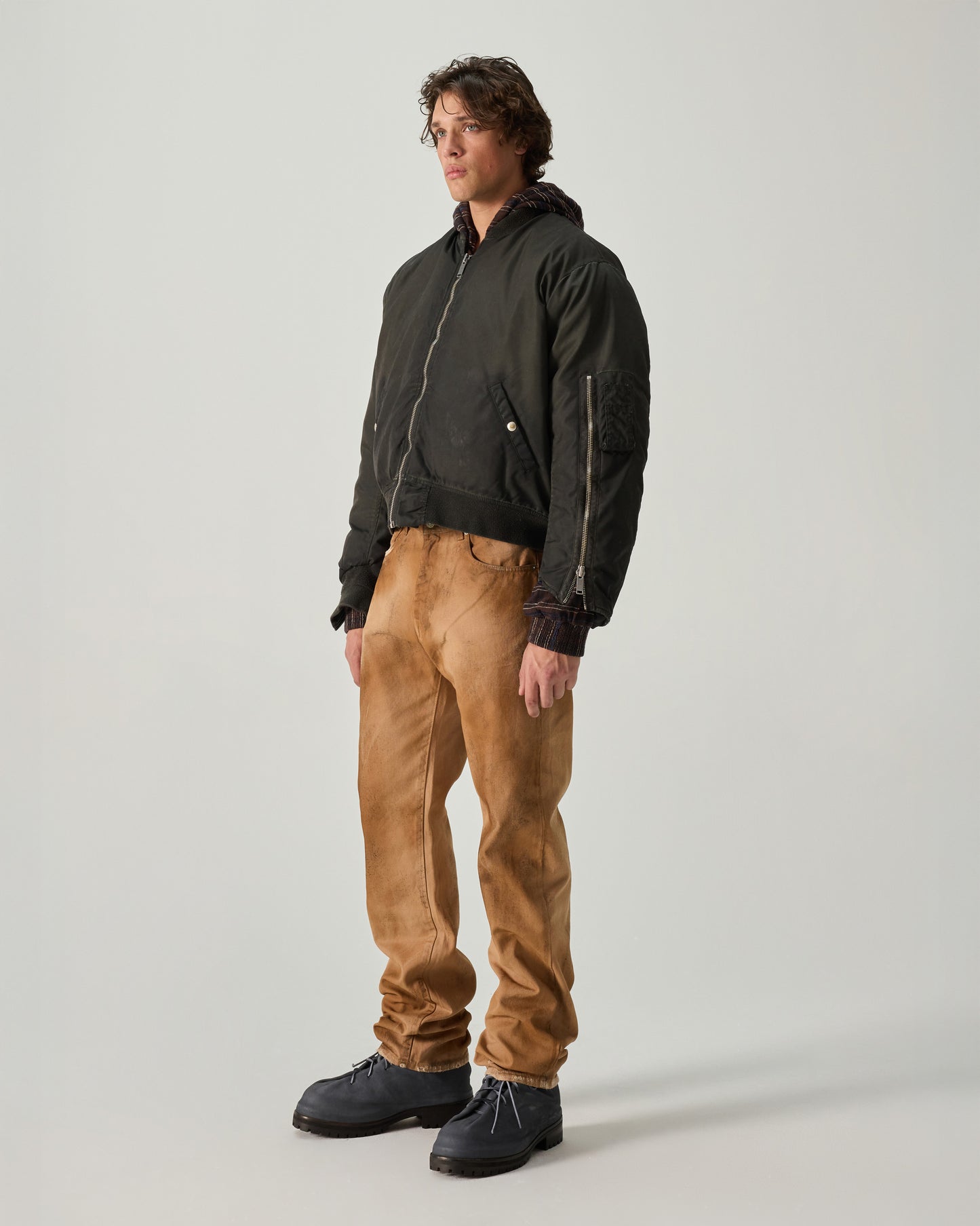 MILITARY BOMBER RECYCLED NYLON IN BLACK