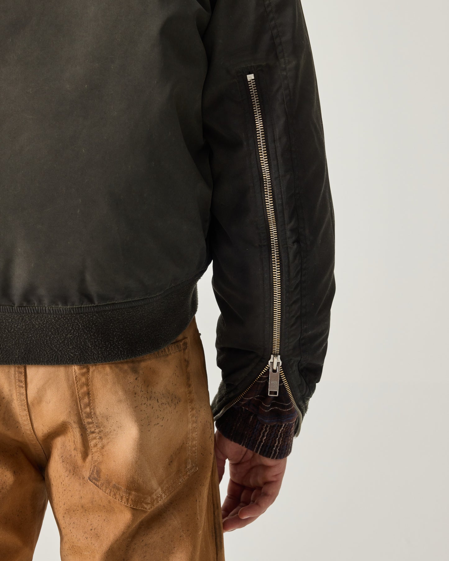 MILITARY BOMBER RECYCLED NYLON IN BLACK