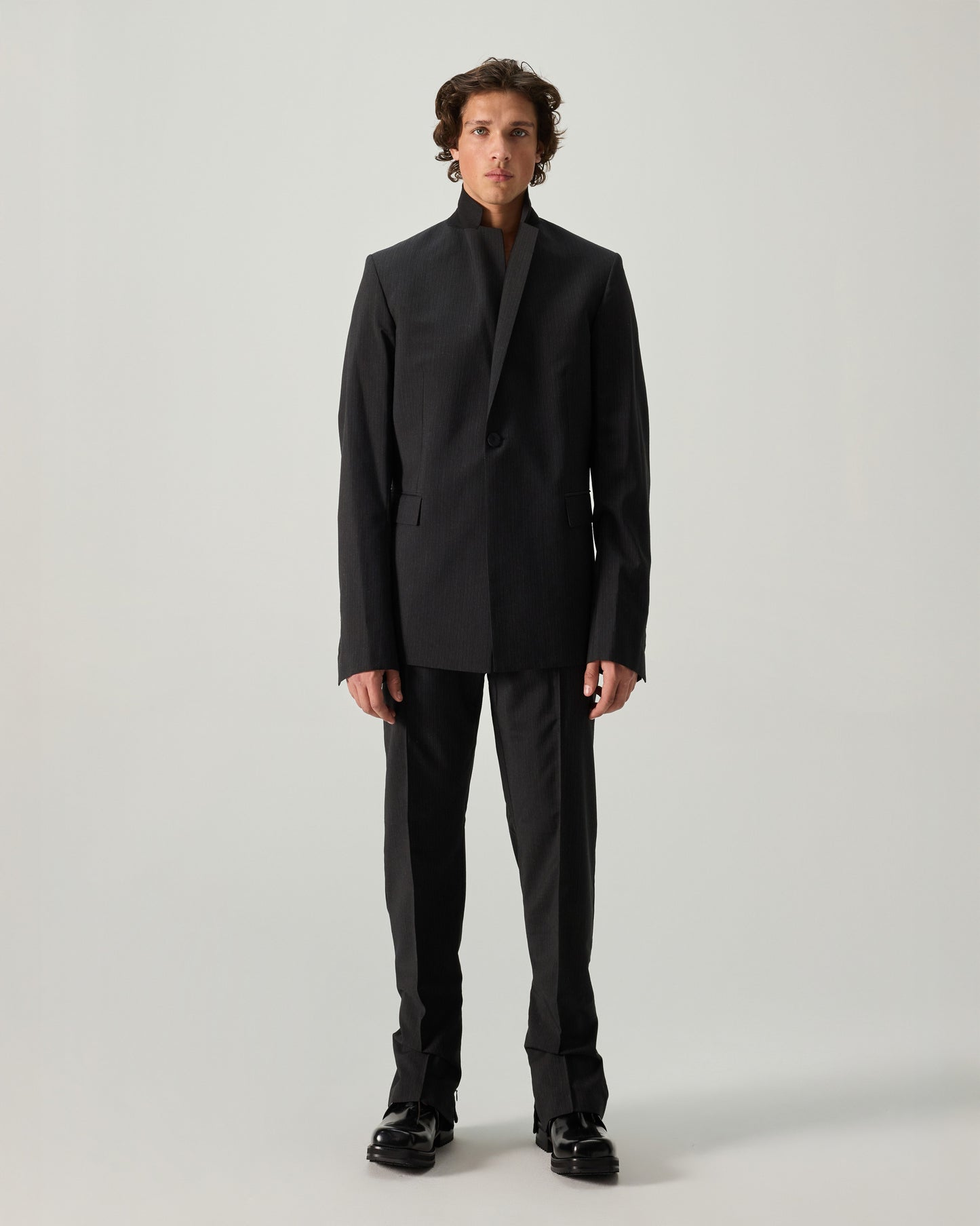 ONE BOTTON BLAZER PINSTRIPES WOOL