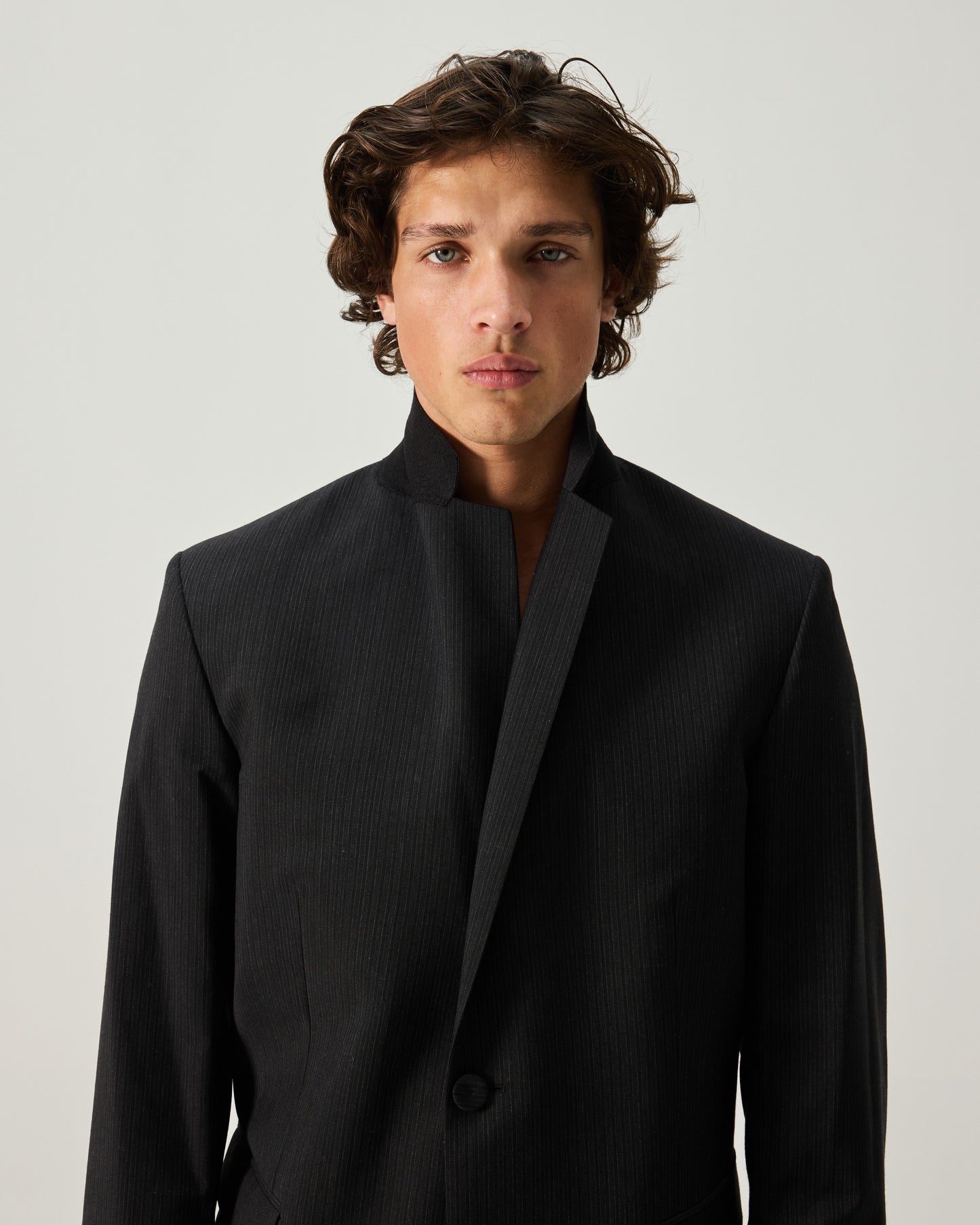 ONE BOTTON BLAZER PINSTRIPES WOOL