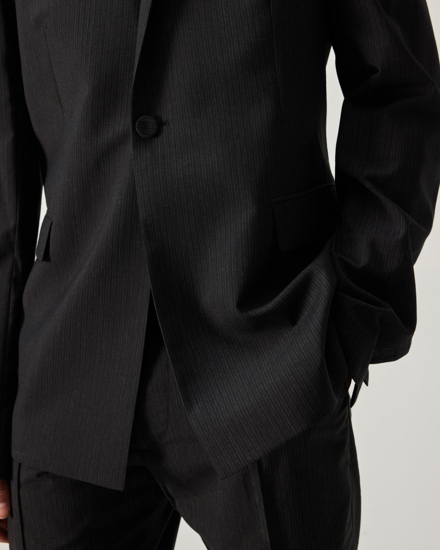 ONE BOTTON BLAZER PINSTRIPES WOOL