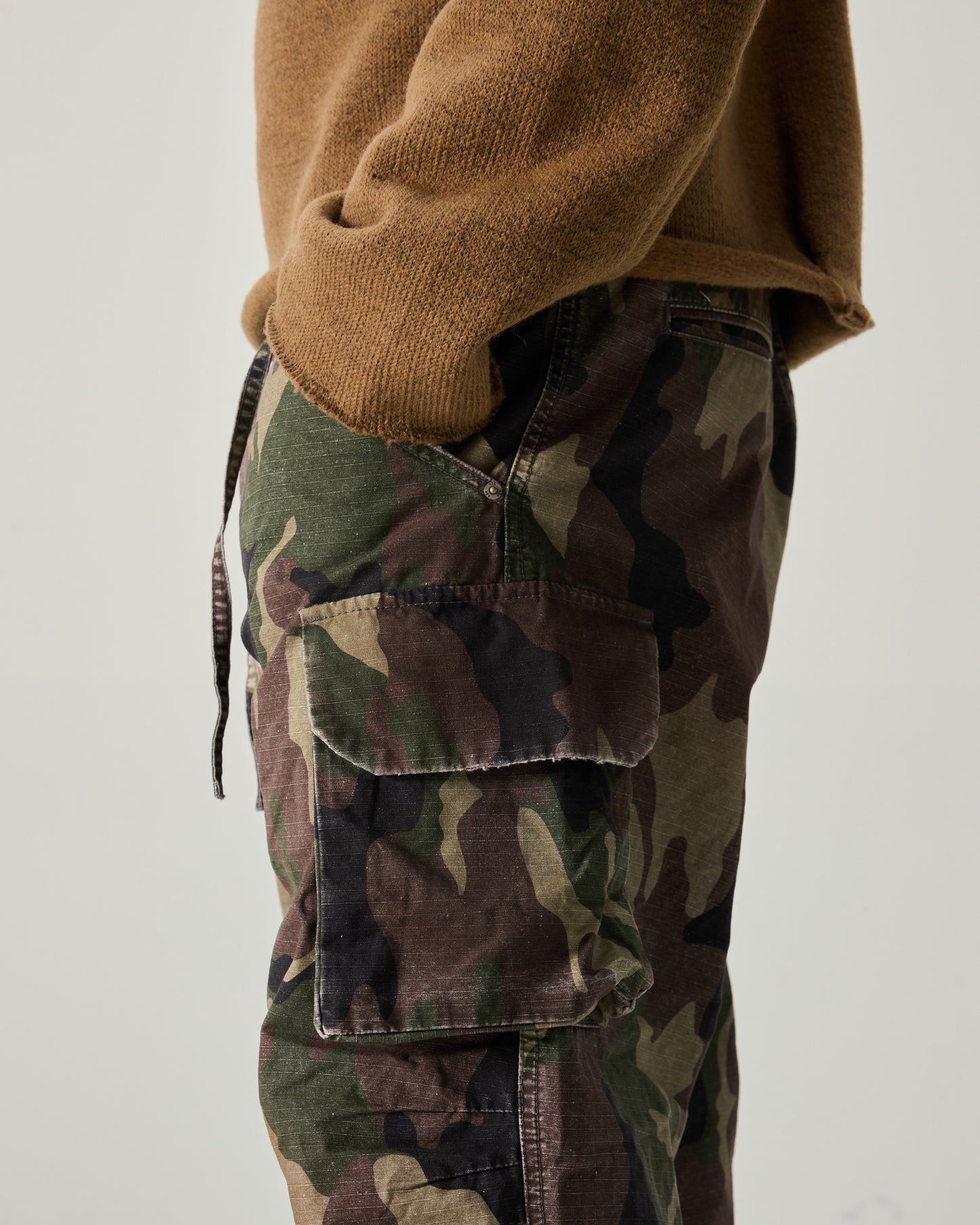 CARGO PANTS DOUBLE FACE RIP STOP IN GREEN