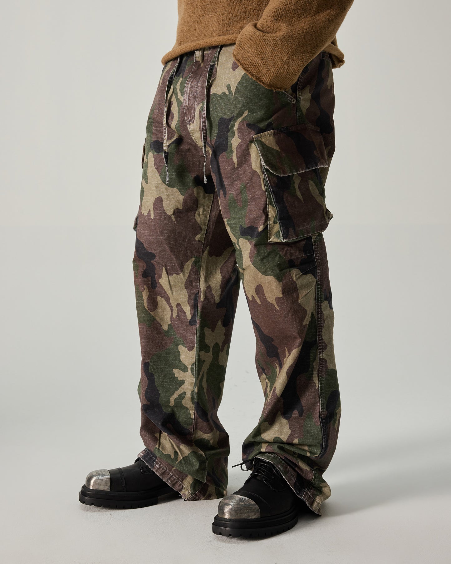 CARGO PANTS DOUBLE FACE RIP STOP IN GREEN