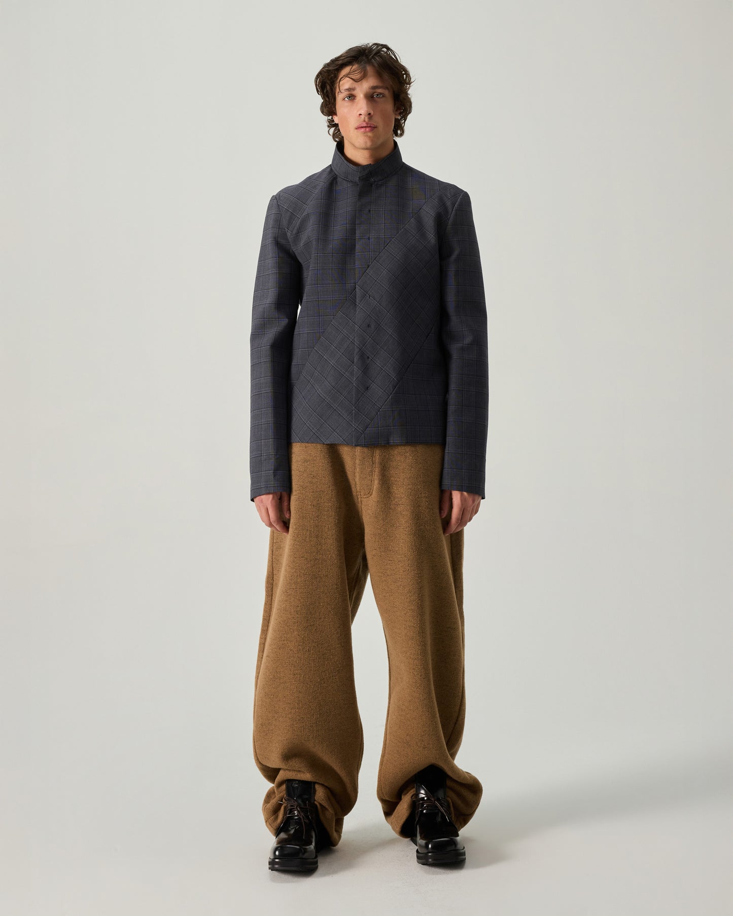 G JACKET GARDEN WOOL IN  AVIO CHECK