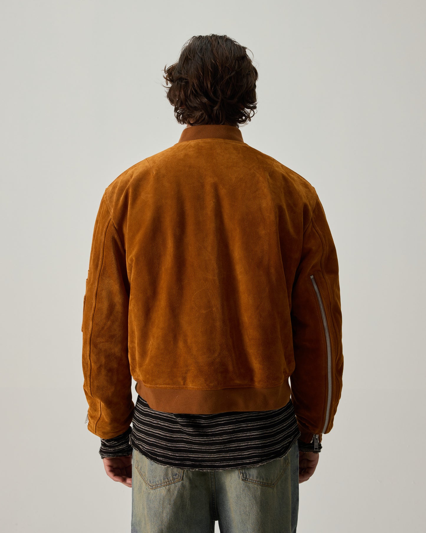 MILITARY BOMBER CORDUROY LEATHER