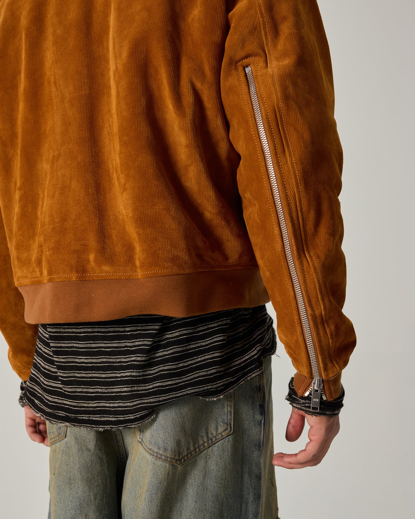 MILITARY BOMBER CORDUROY LEATHER