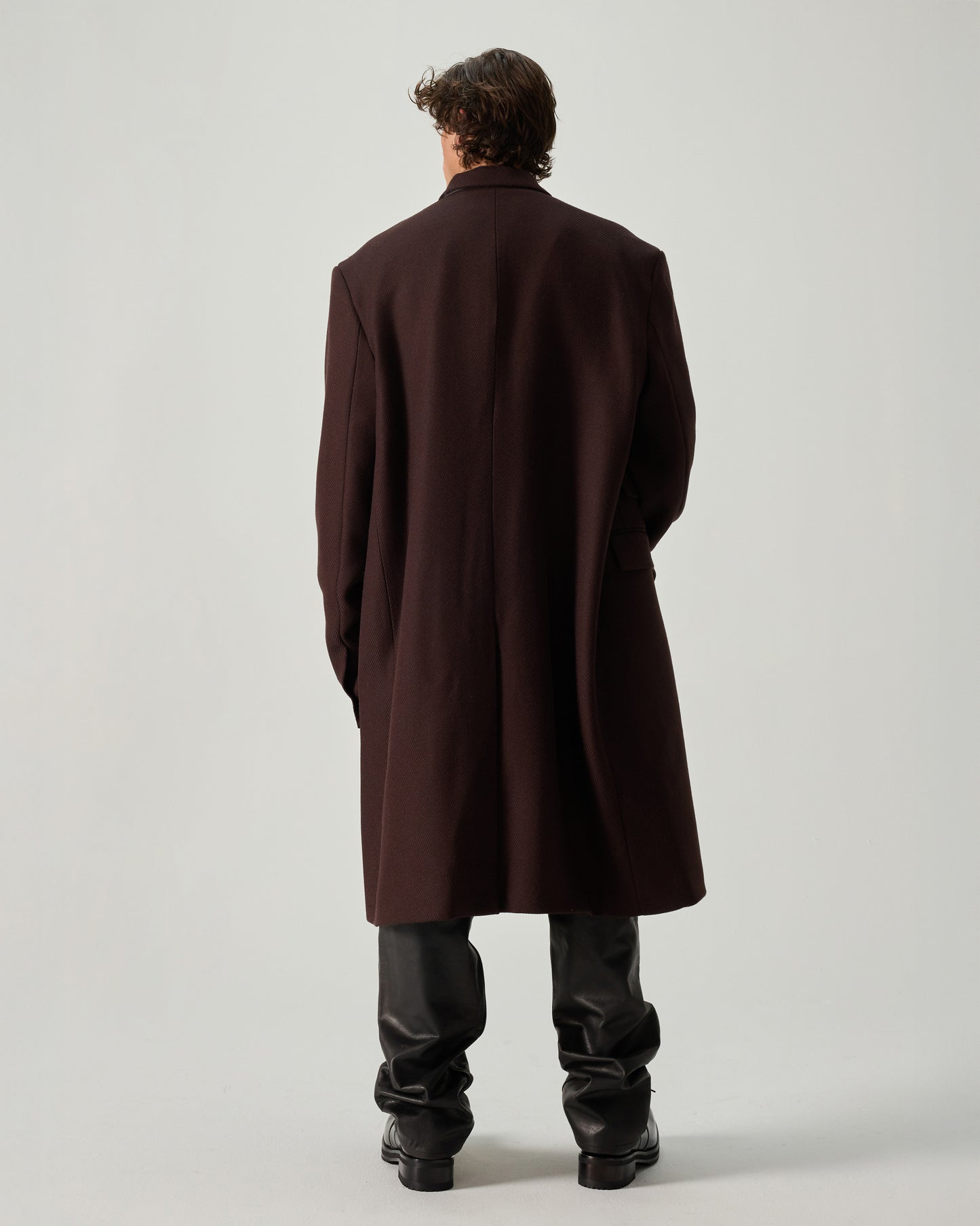 MASTER COAT WOOL BATAVIA IN BROWN