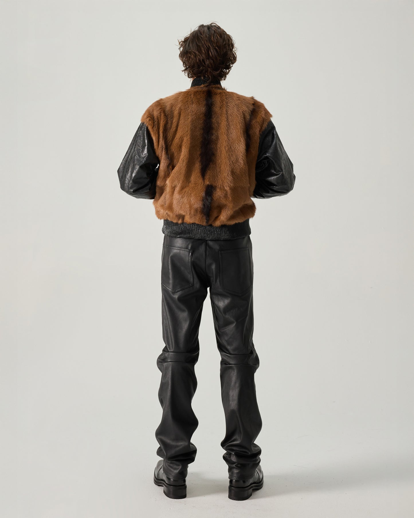 NEW 424 LEATHER MOTO FIVEPOCKET IN BLACK